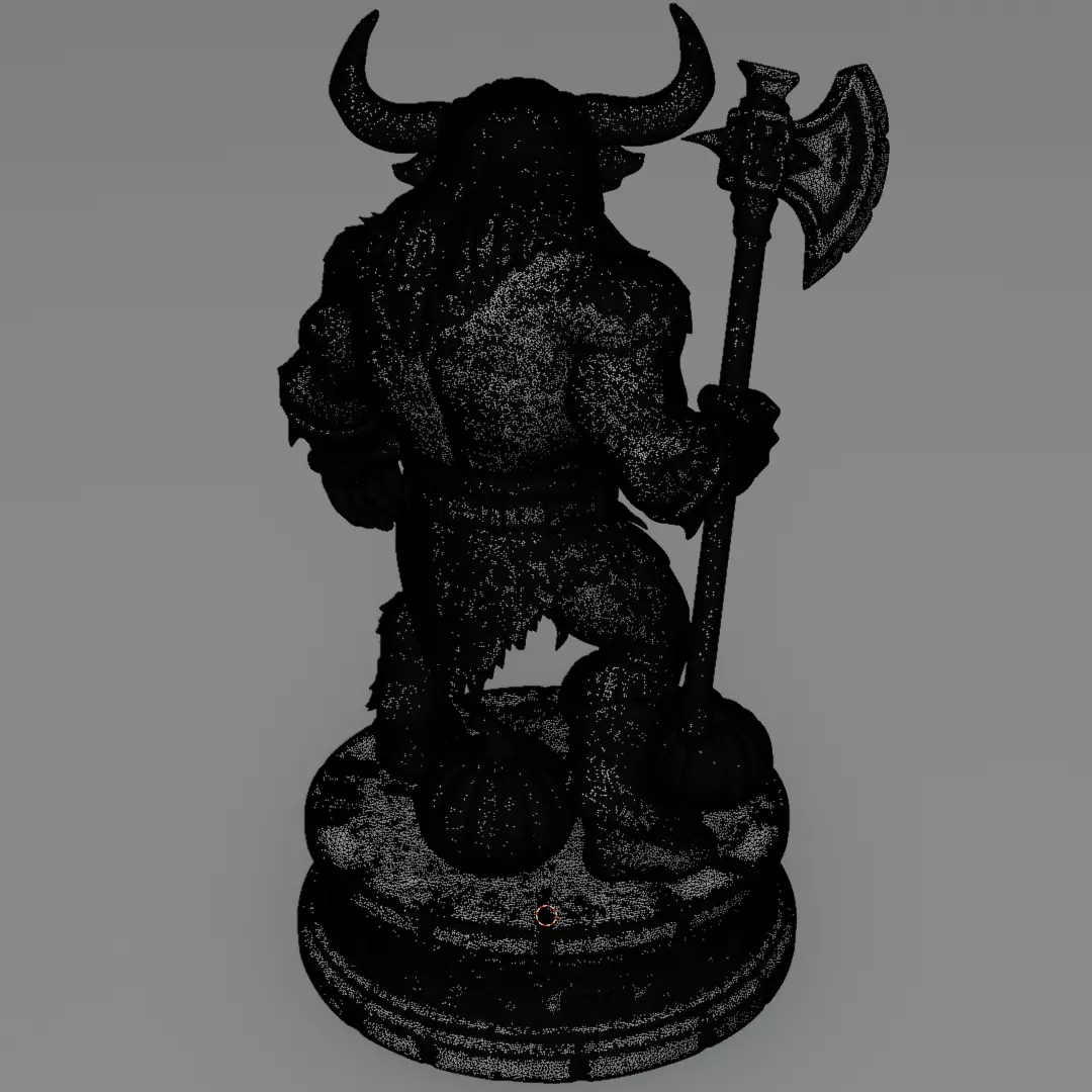 Halloween Minotaur Figurine 3D model for 3D printing 3D print model_16