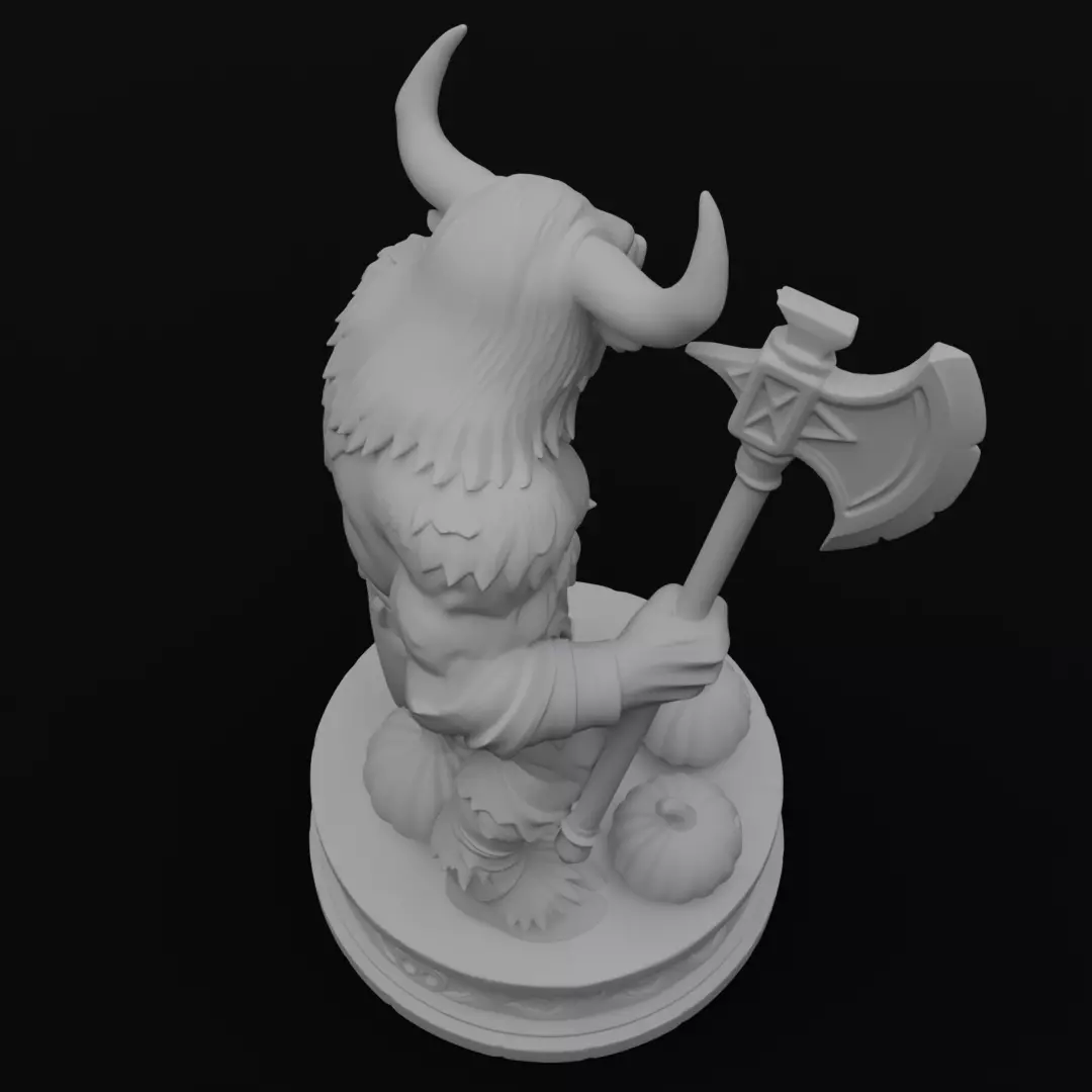 Halloween Minotaur Figurine 3D model for 3D printing 3D print model_7