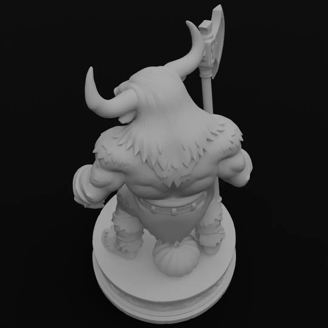 Halloween Minotaur Figurine 3D model for 3D printing 3D print model_10