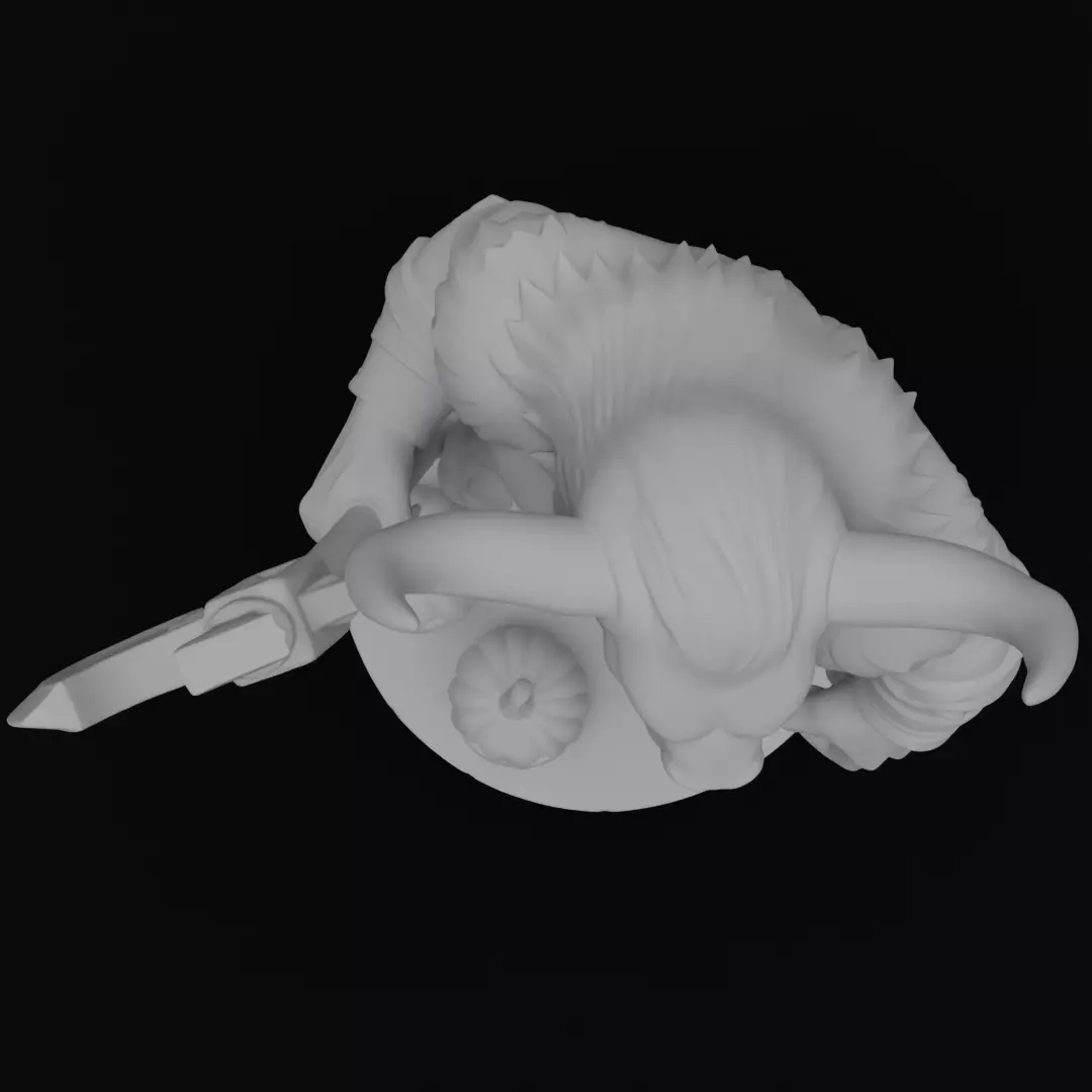 Halloween Minotaur Figurine 3D model for 3D printing 3D print model_3