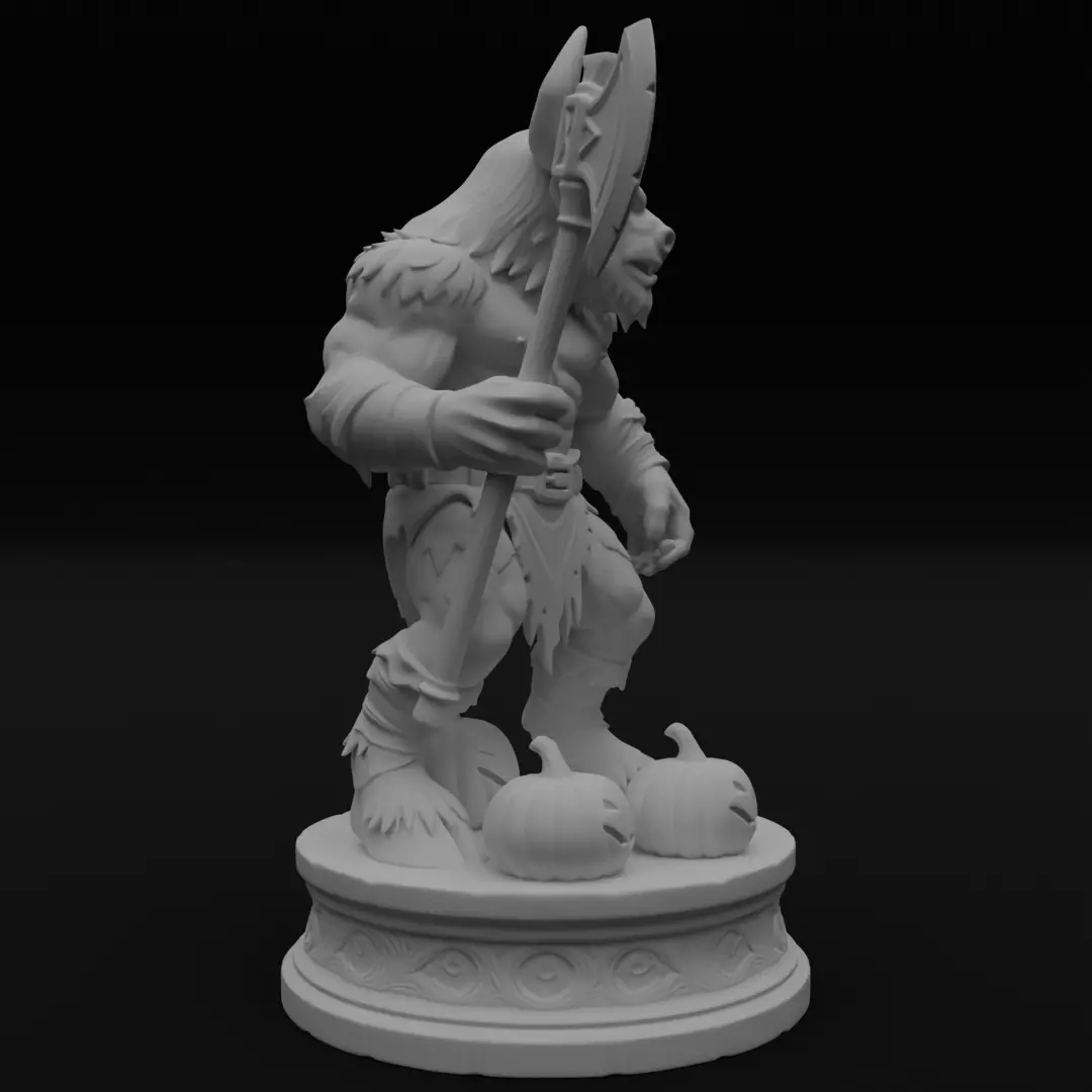 Halloween Minotaur Figurine 3D model for 3D printing 3D print model_4