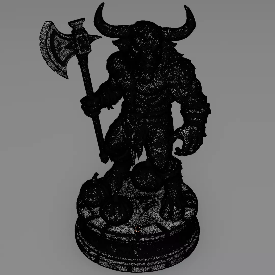 Halloween Minotaur Figurine 3D model for 3D printing 3D print model_12