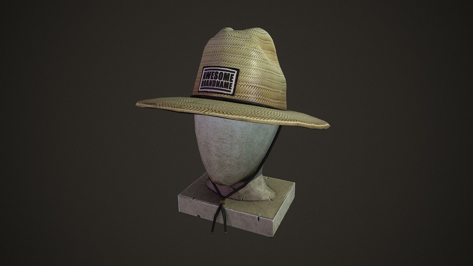 Lifeguard Hat - Low poly and Material Ready Low-poly 3D model_0