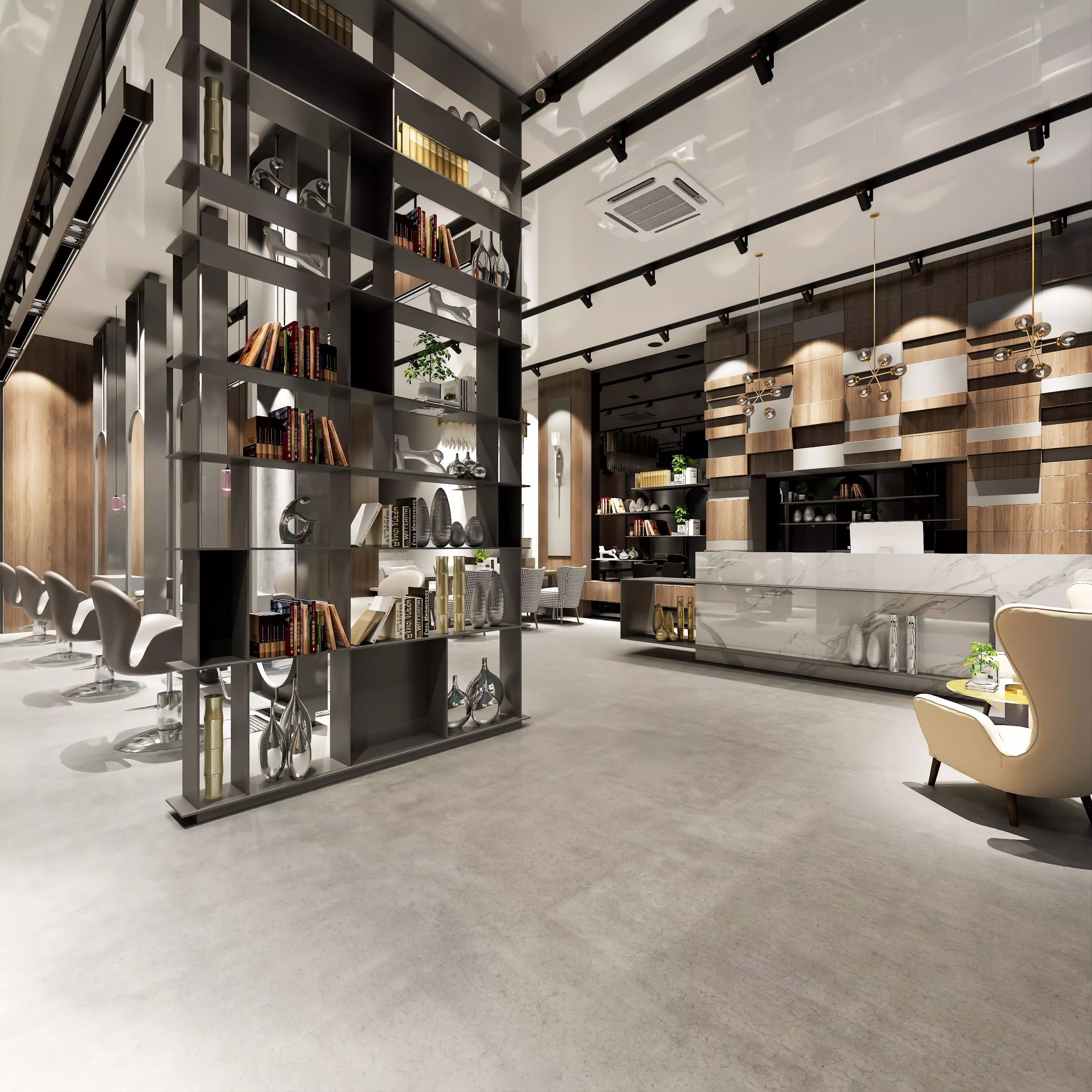 Beauty parlour appliances and furniture 3D model_3