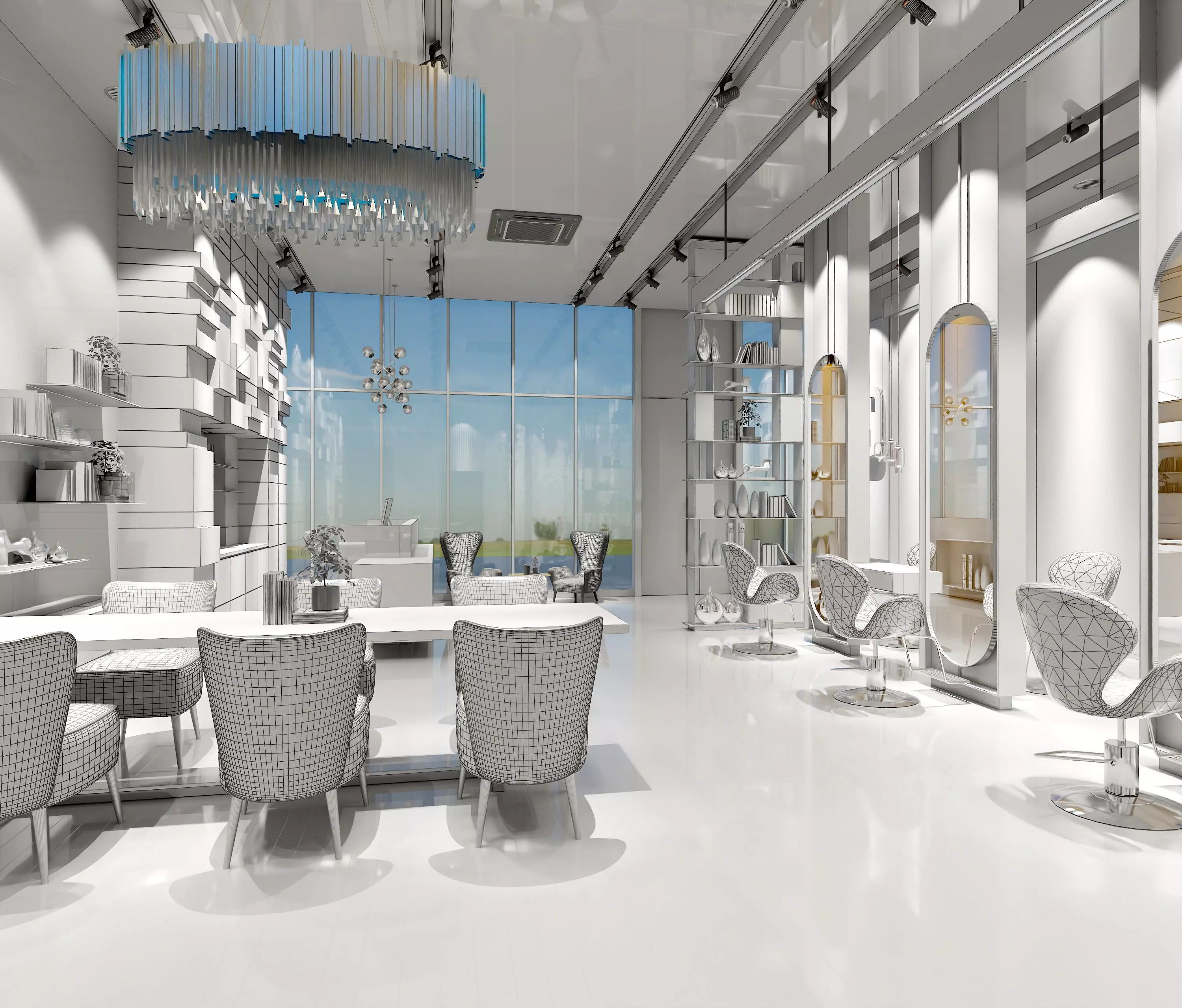 Beauty parlour appliances and furniture 3D model_13