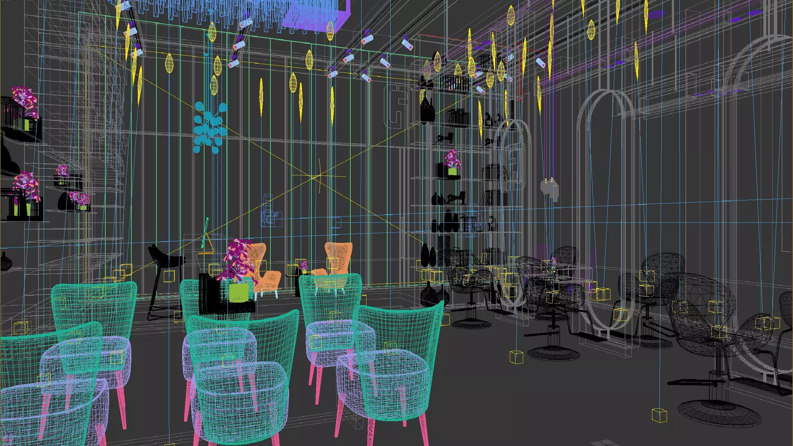 Beauty parlour appliances and furniture 3D model_21