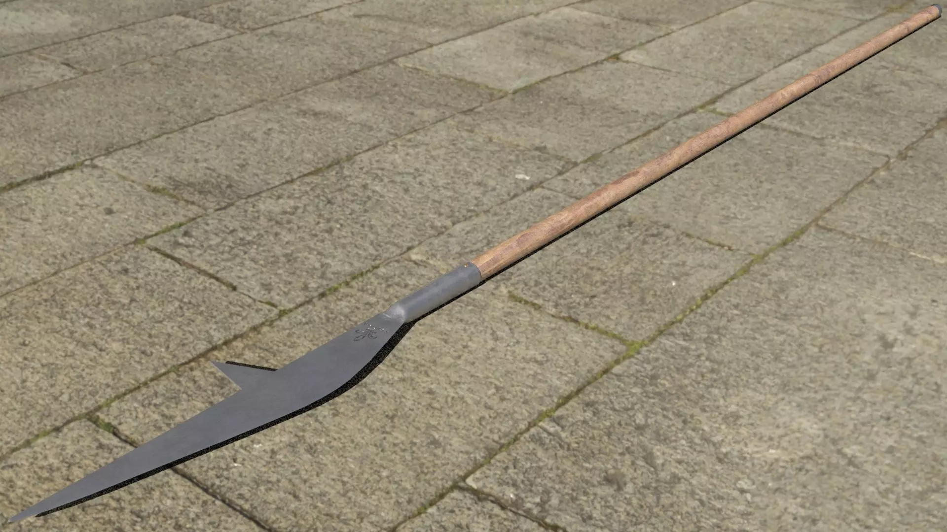 Bill Polearm Low-poly 3D model_0