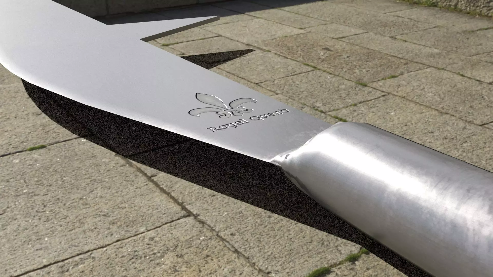 Bill Polearm Low-poly 3D model_6