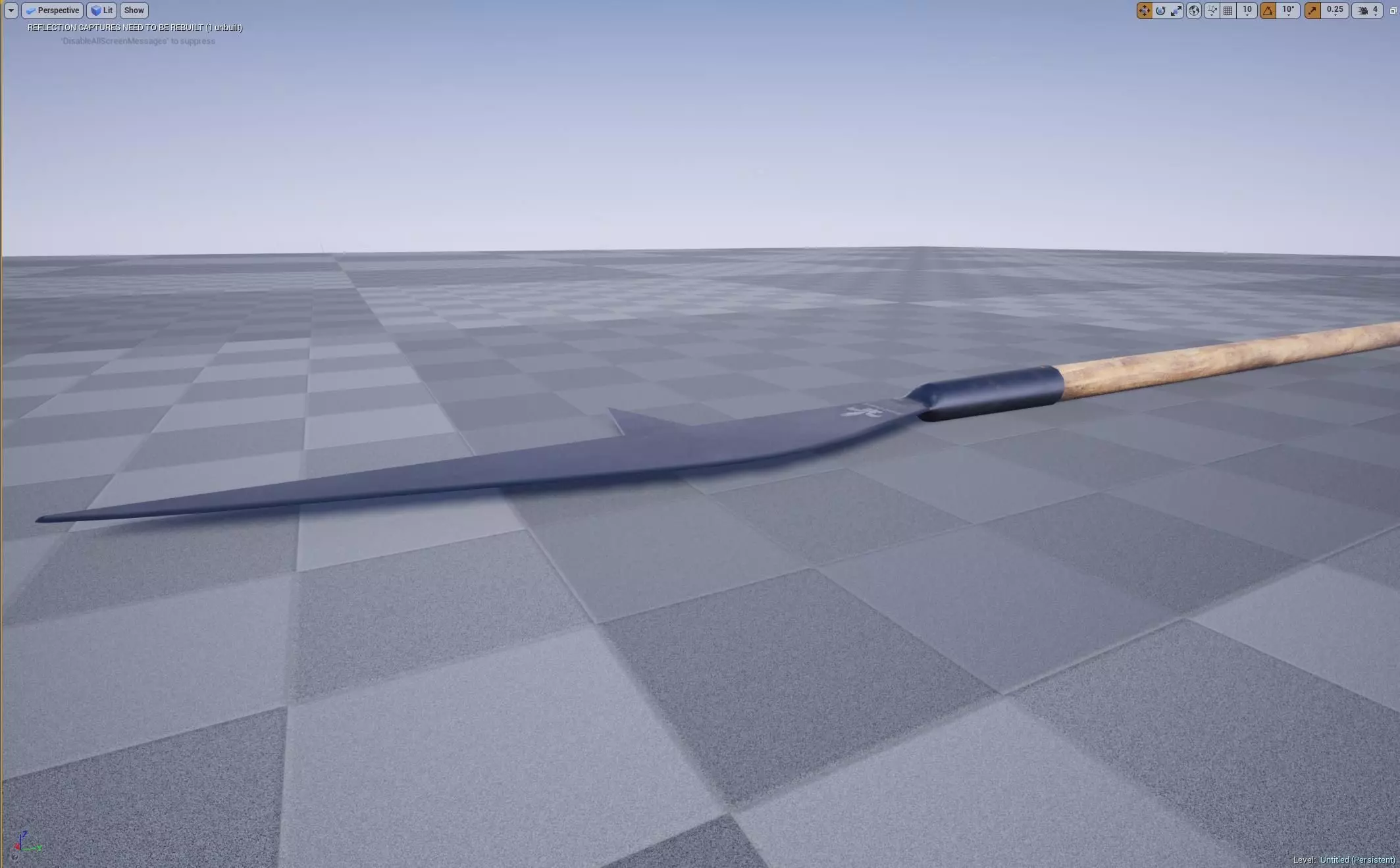 Bill Polearm Low-poly 3D model_9