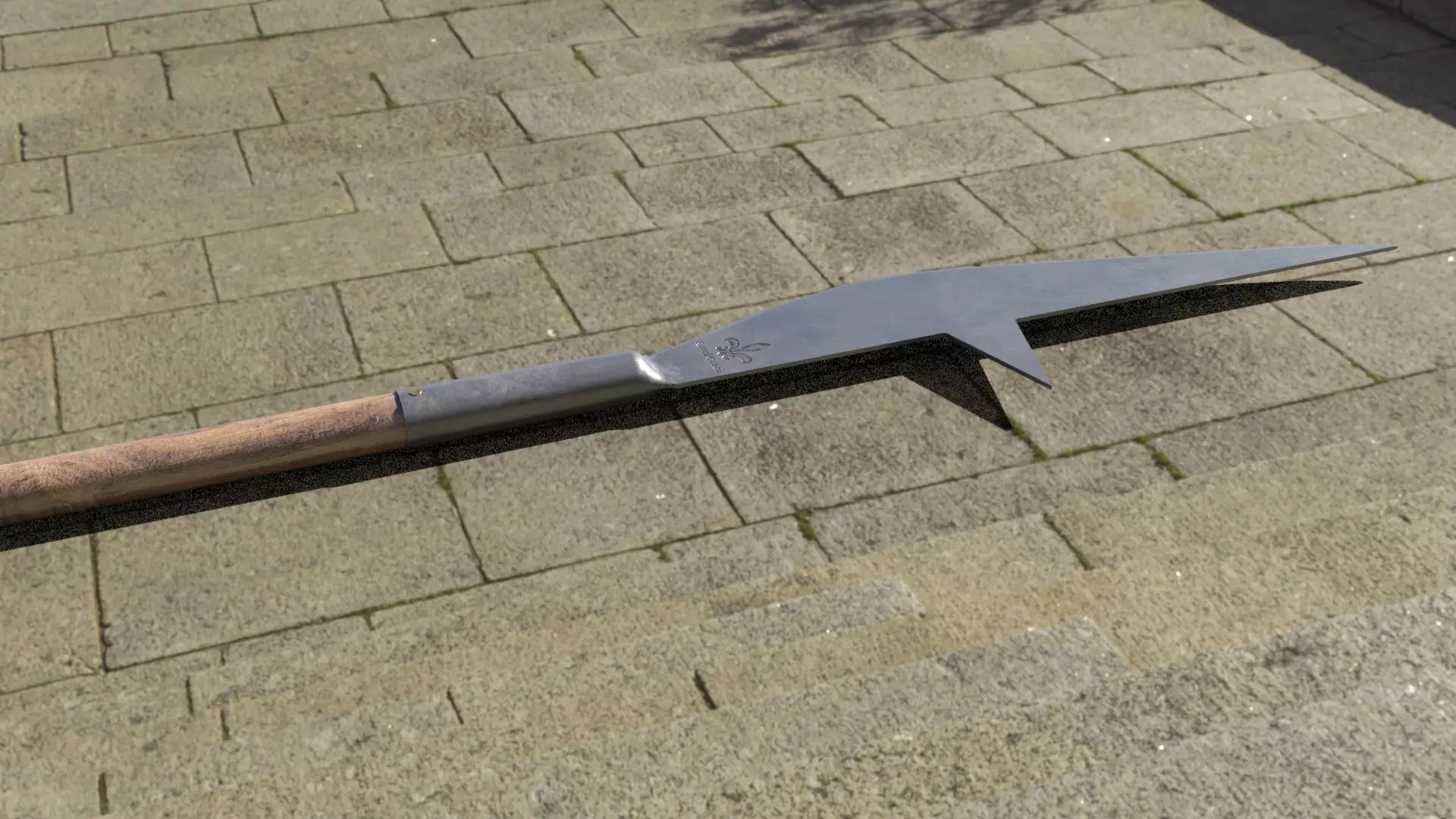 Bill Polearm Low-poly 3D model_5