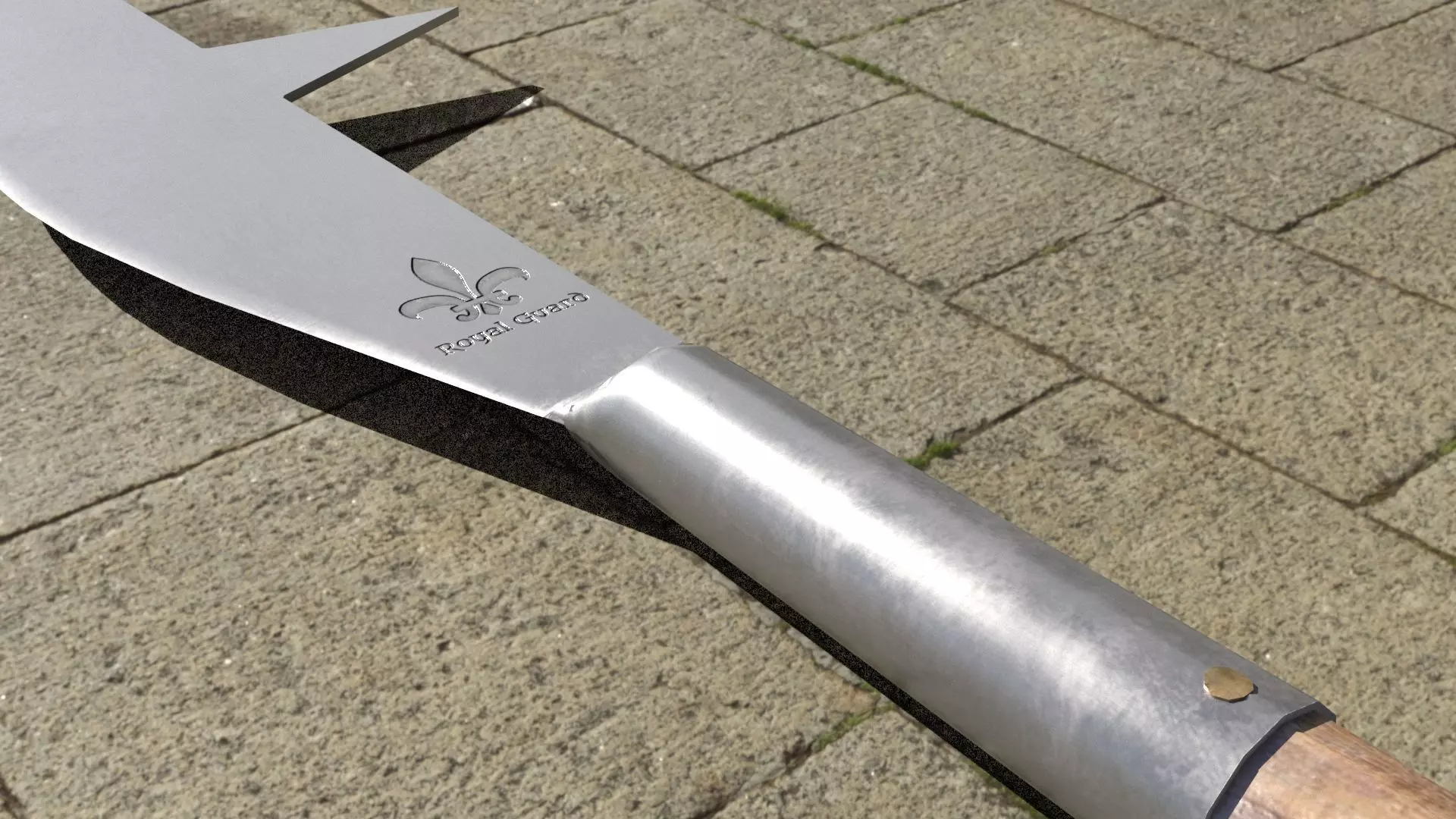 Bill Polearm Low-poly 3D model_2