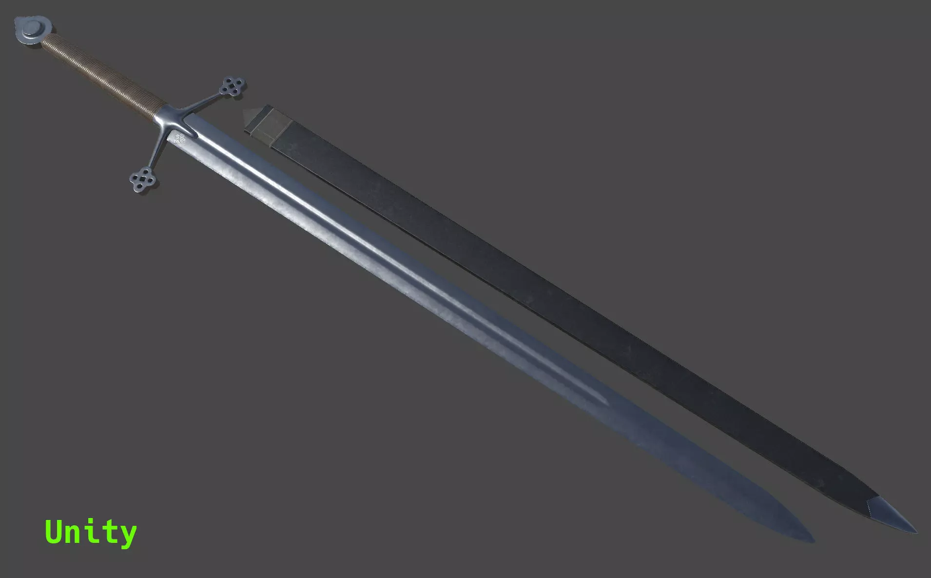 Claymore Low-poly 3D model_11