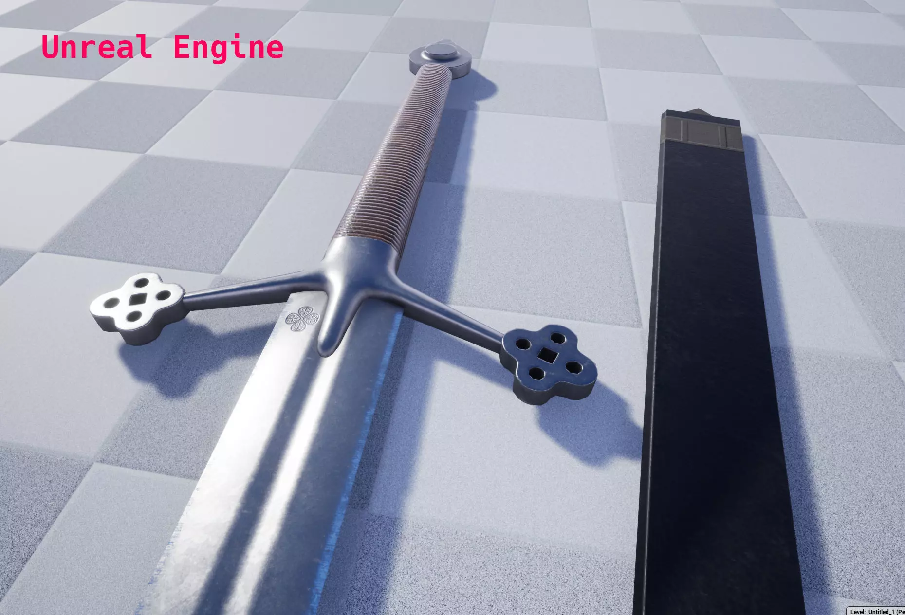 Claymore Low-poly 3D model_10