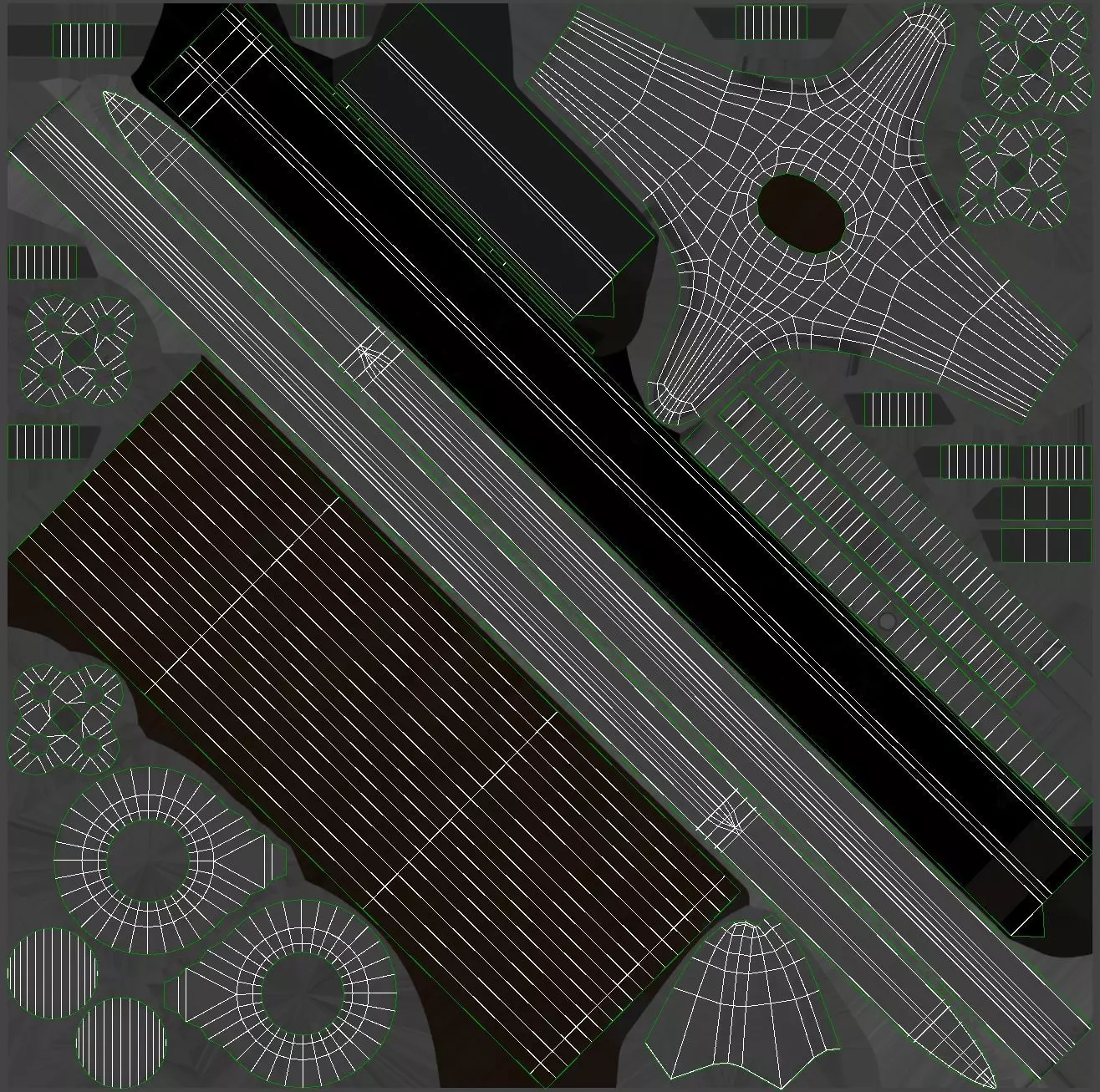 Claymore Low-poly 3D model_18