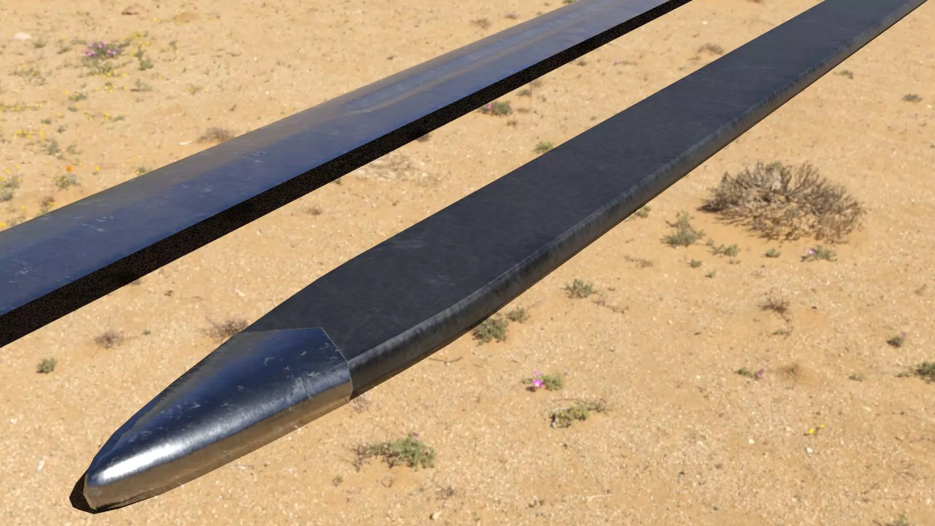 Claymore Low-poly 3D model_3