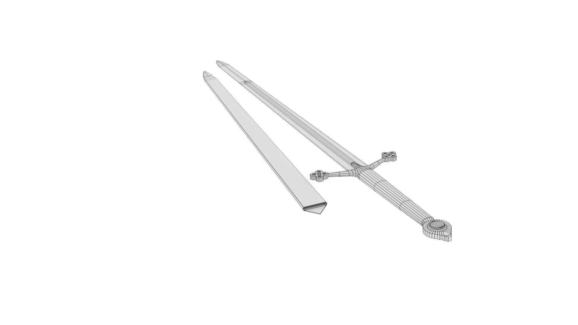 Claymore Low-poly 3D model_20