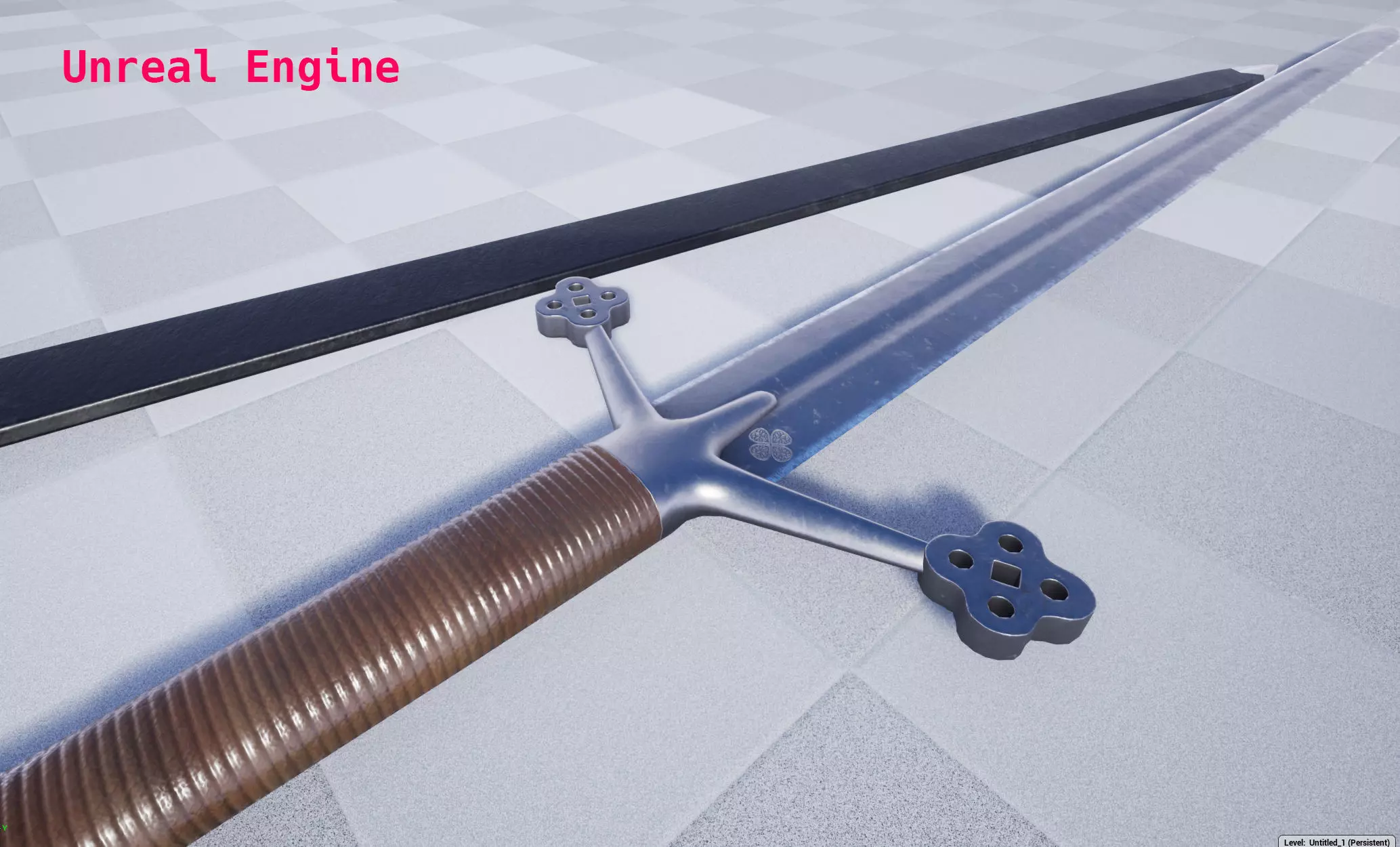 Claymore Low-poly 3D model_9