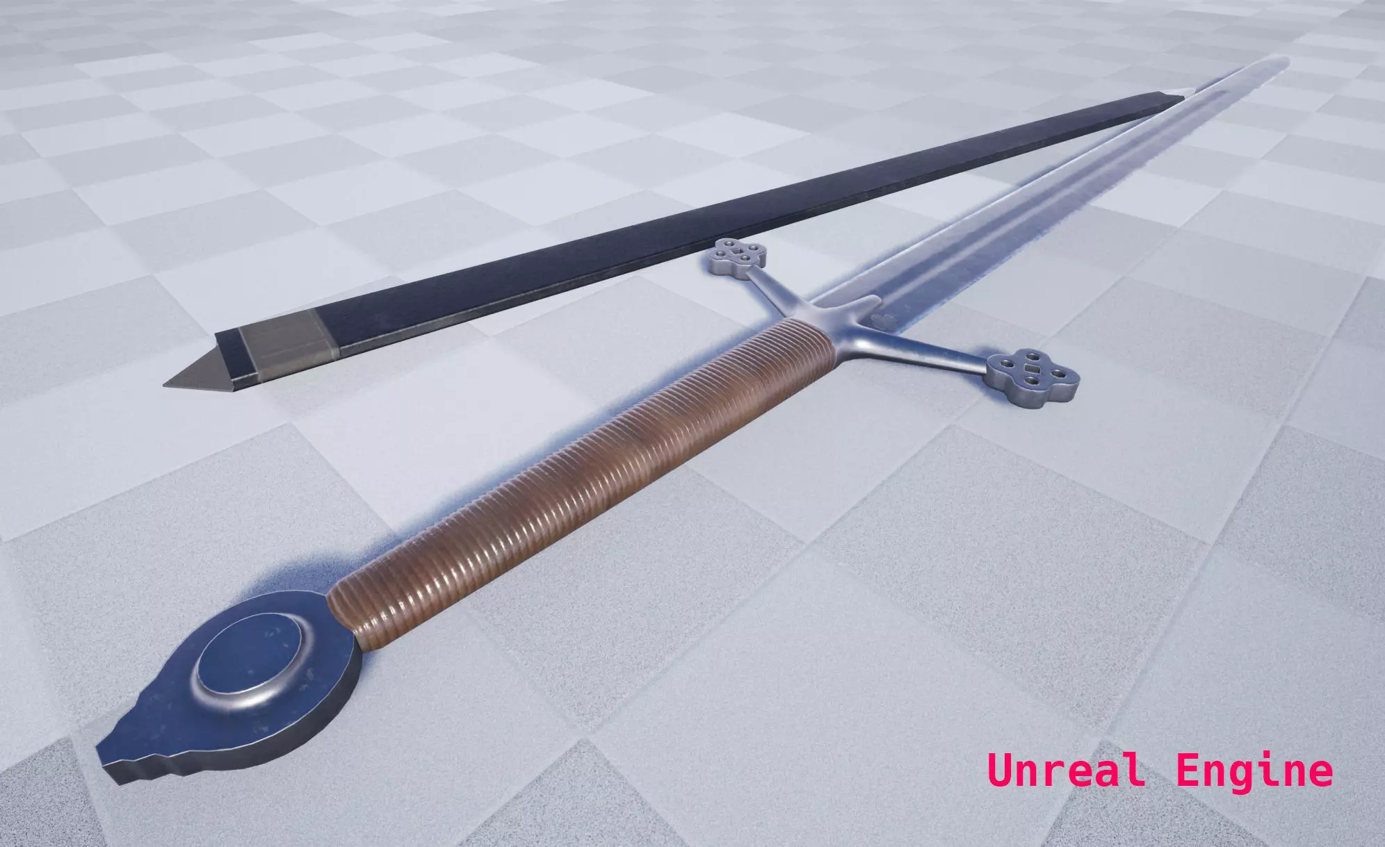 Claymore Low-poly 3D model_8