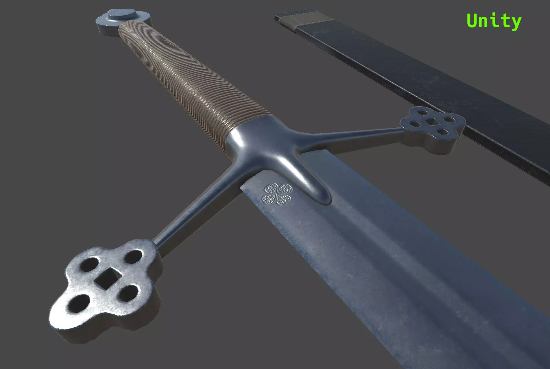 Claymore Low-poly 3D model_14