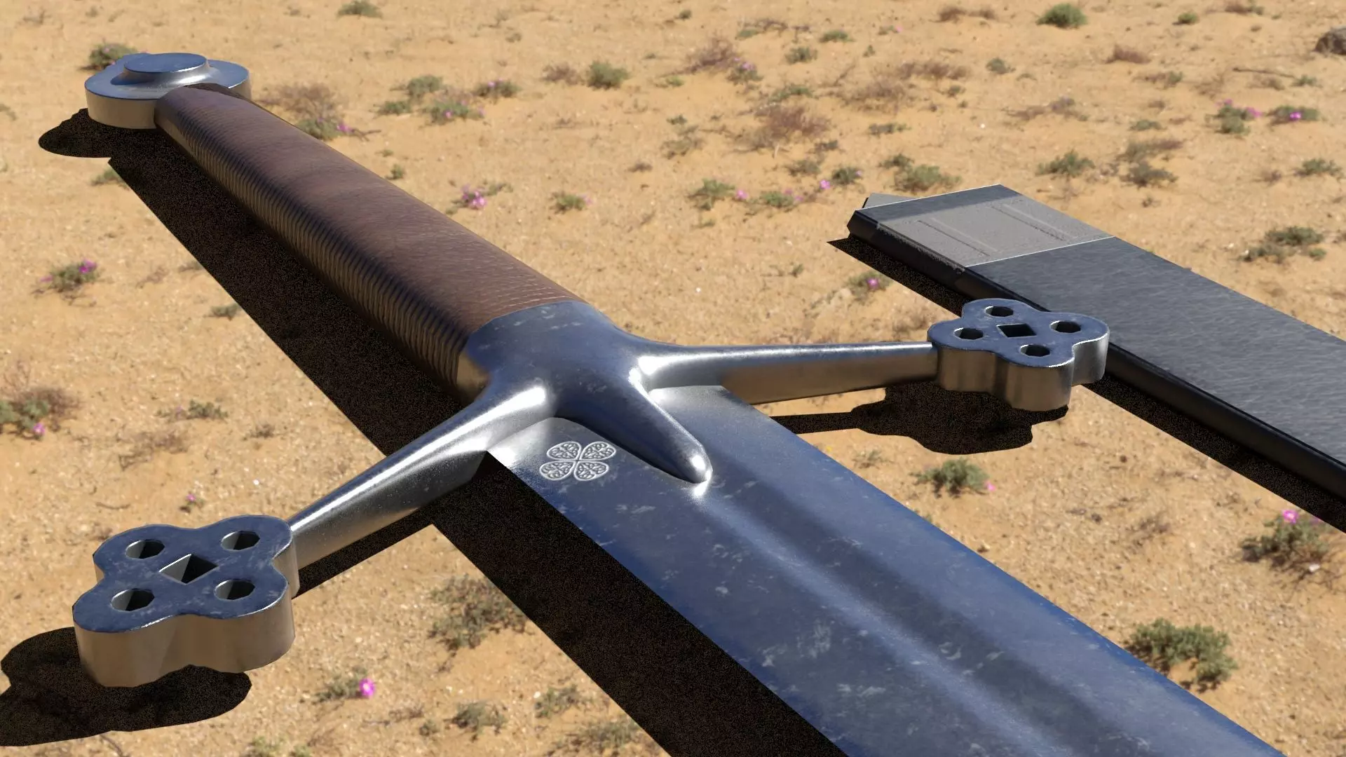 Claymore Low-poly 3D model_4