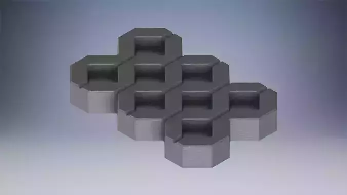 Concrete Paving Block 600x400x100  Hexagonal Raster Tile