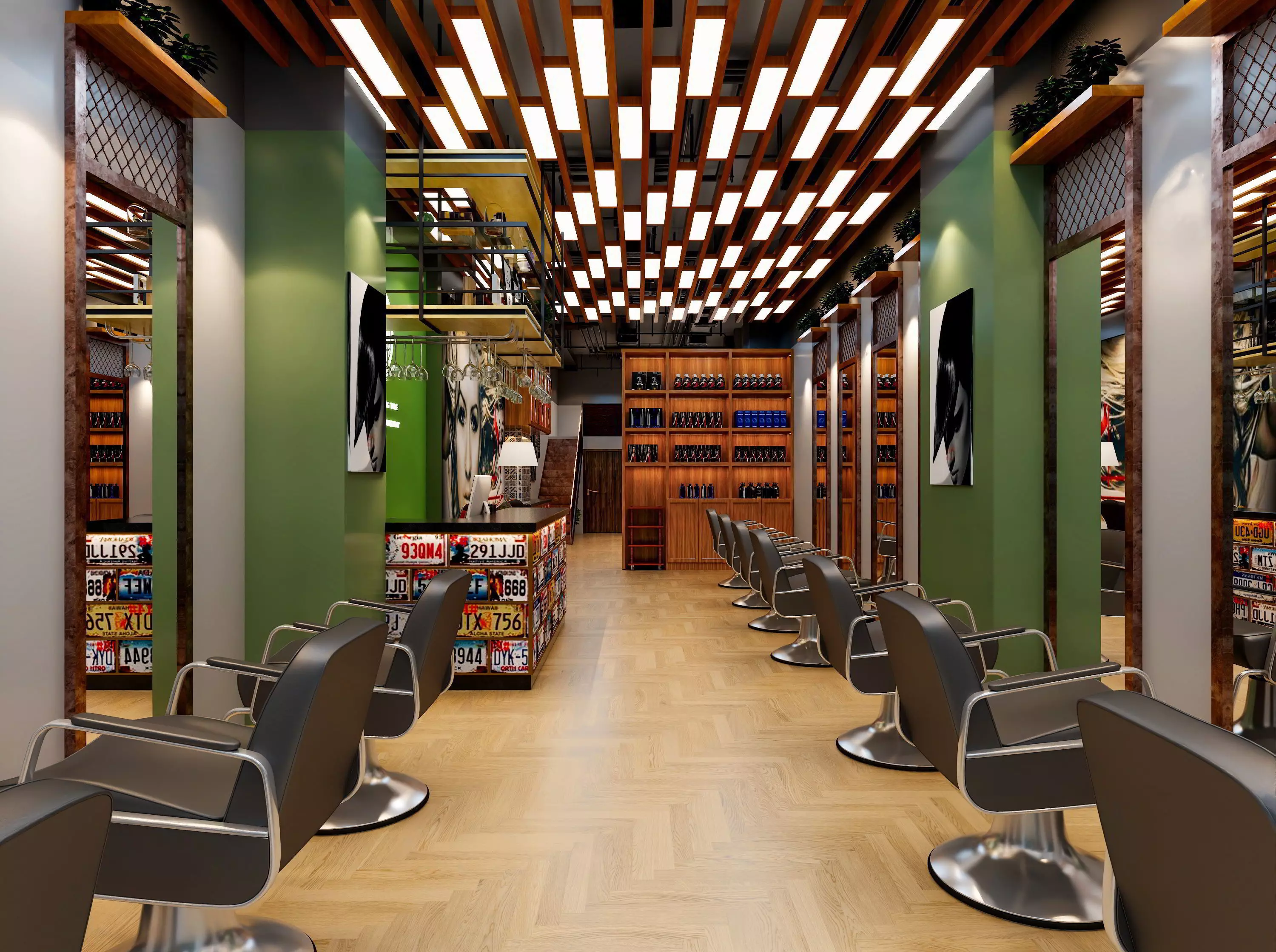 Modern hair salon hairdressing - 3ds max Blender C4d Maya 3D model