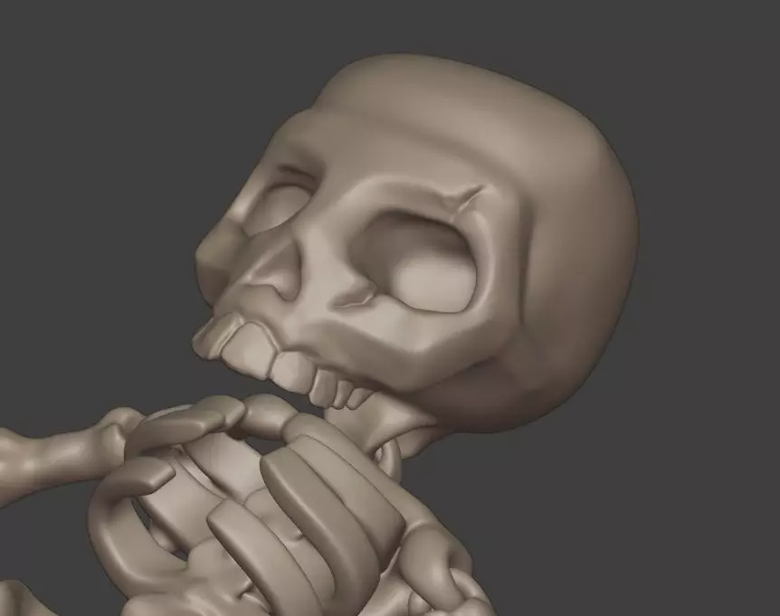 OBJ STL model of skeleton Larry ClashRoyale h alloween-challenge 3D print model_4