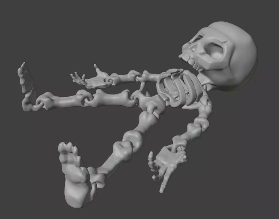 OBJ STL model of skeleton Larry ClashRoyale h alloween-challenge 3D print model_3
