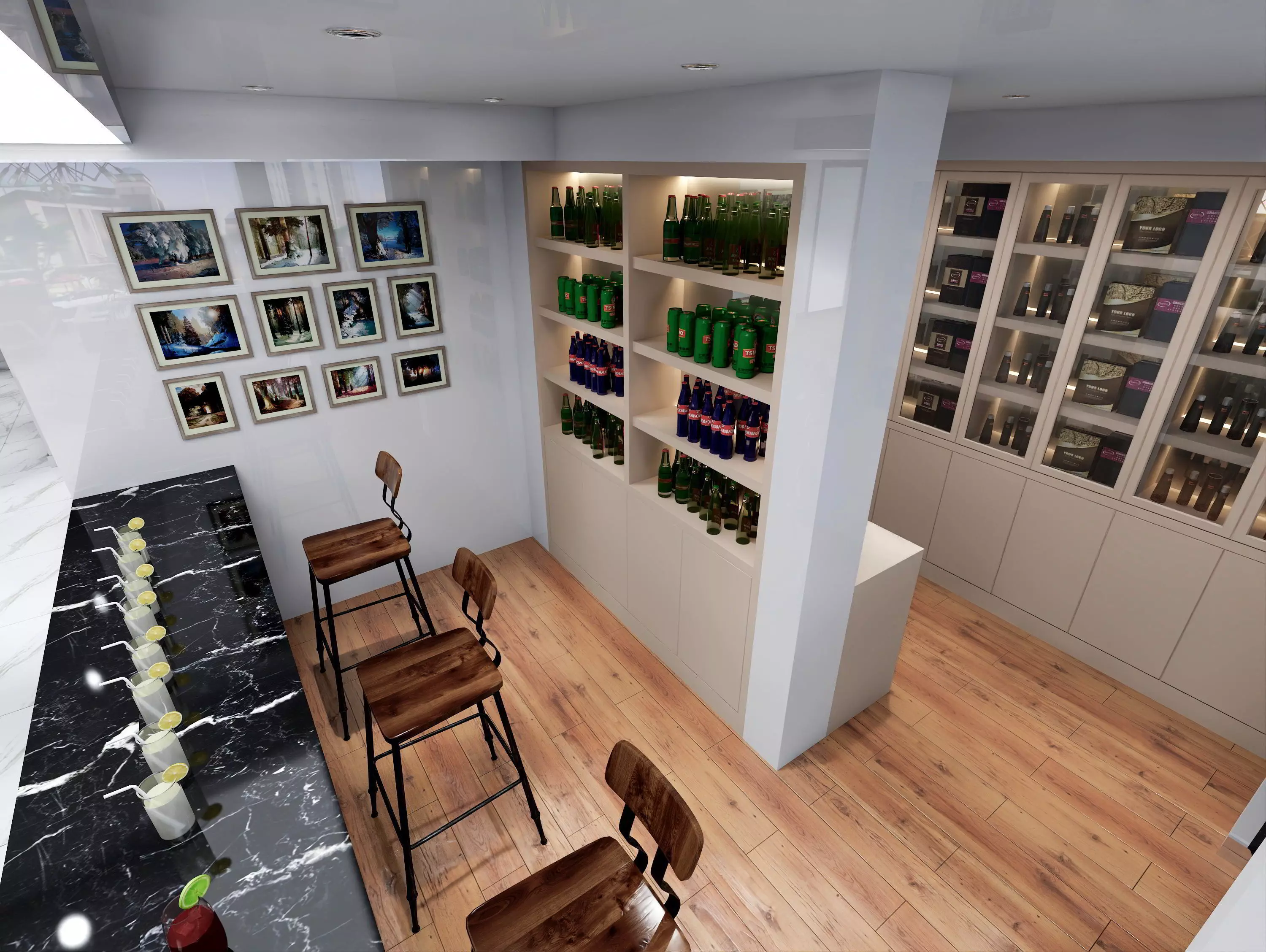 Modern hair salon hairdressing - 3ds max  Blender C4d Maya 3D model_10