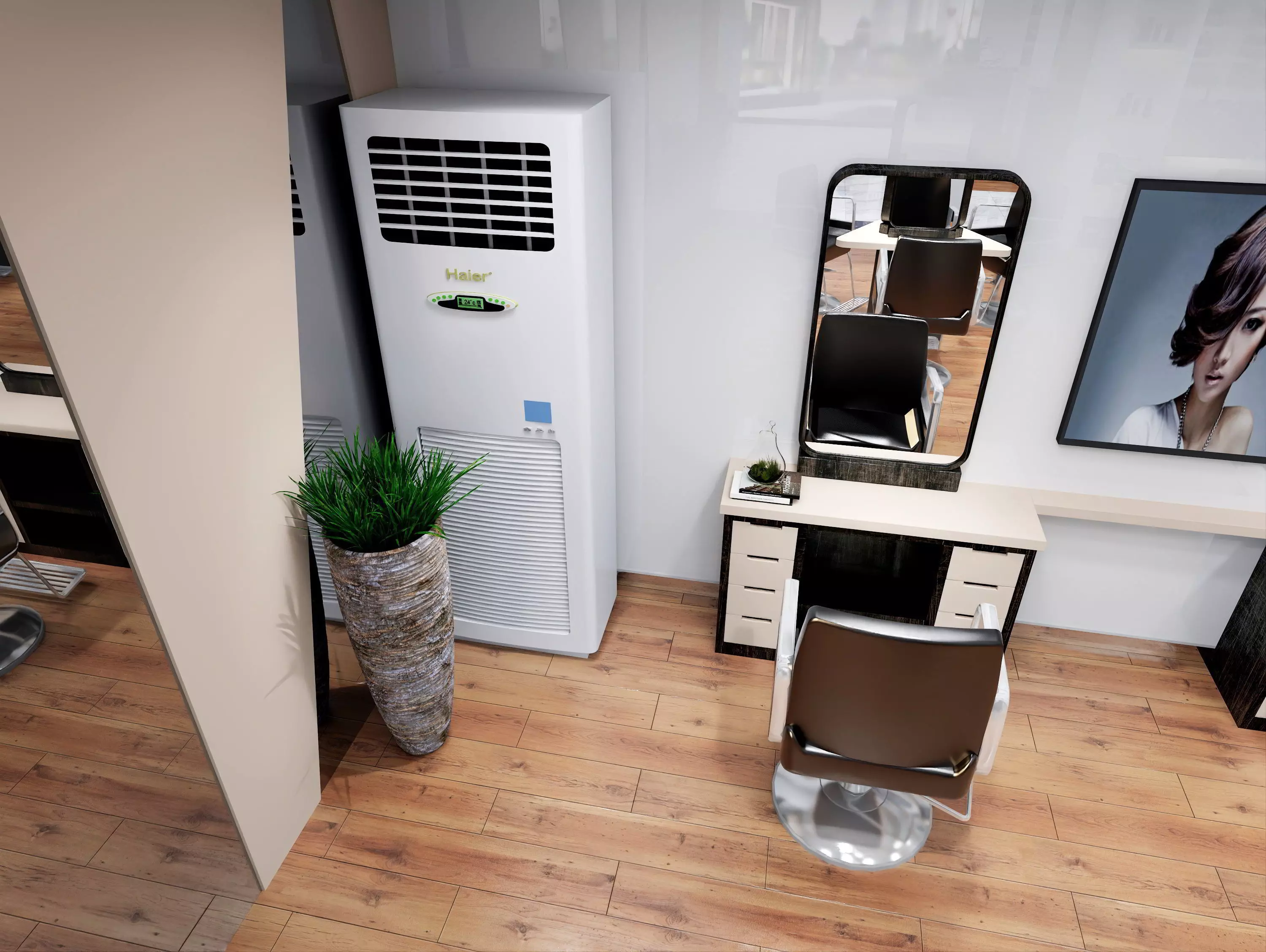 Modern hair salon hairdressing - 3ds max  Blender C4d Maya 3D model_1