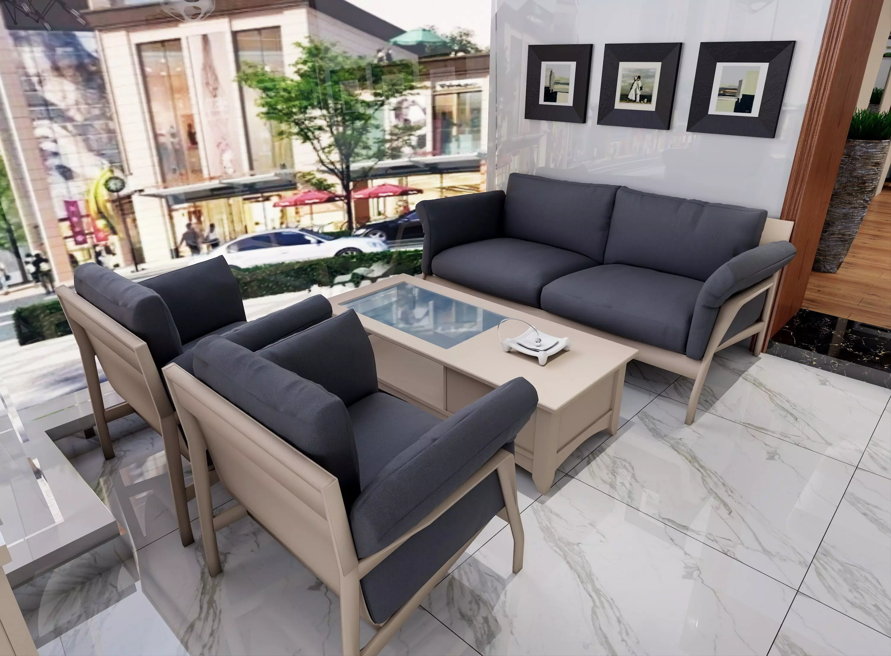 Modern hair salon hairdressing - 3ds max  Blender C4d Maya 3D model_16