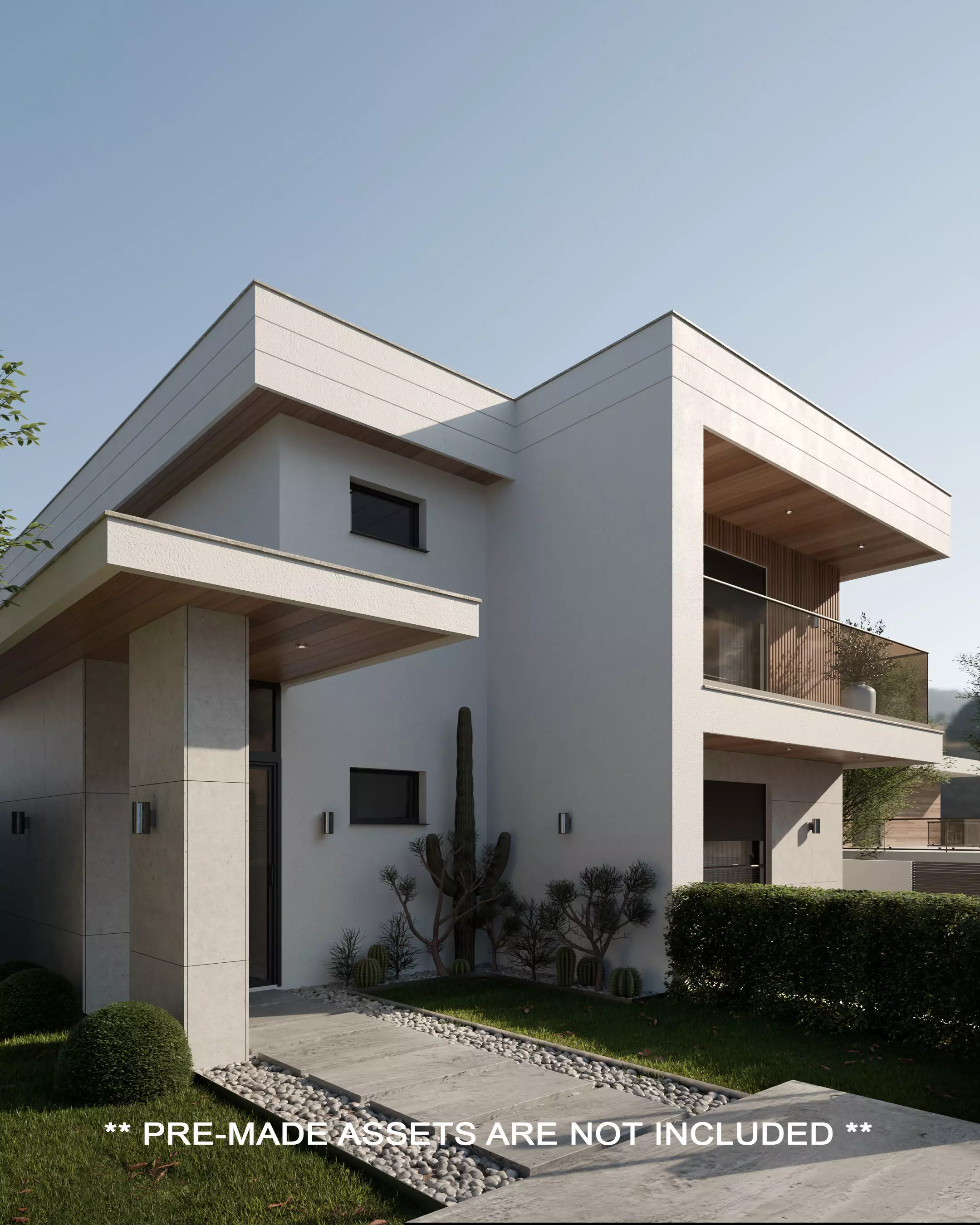 Modern Villa 1 3D model_4