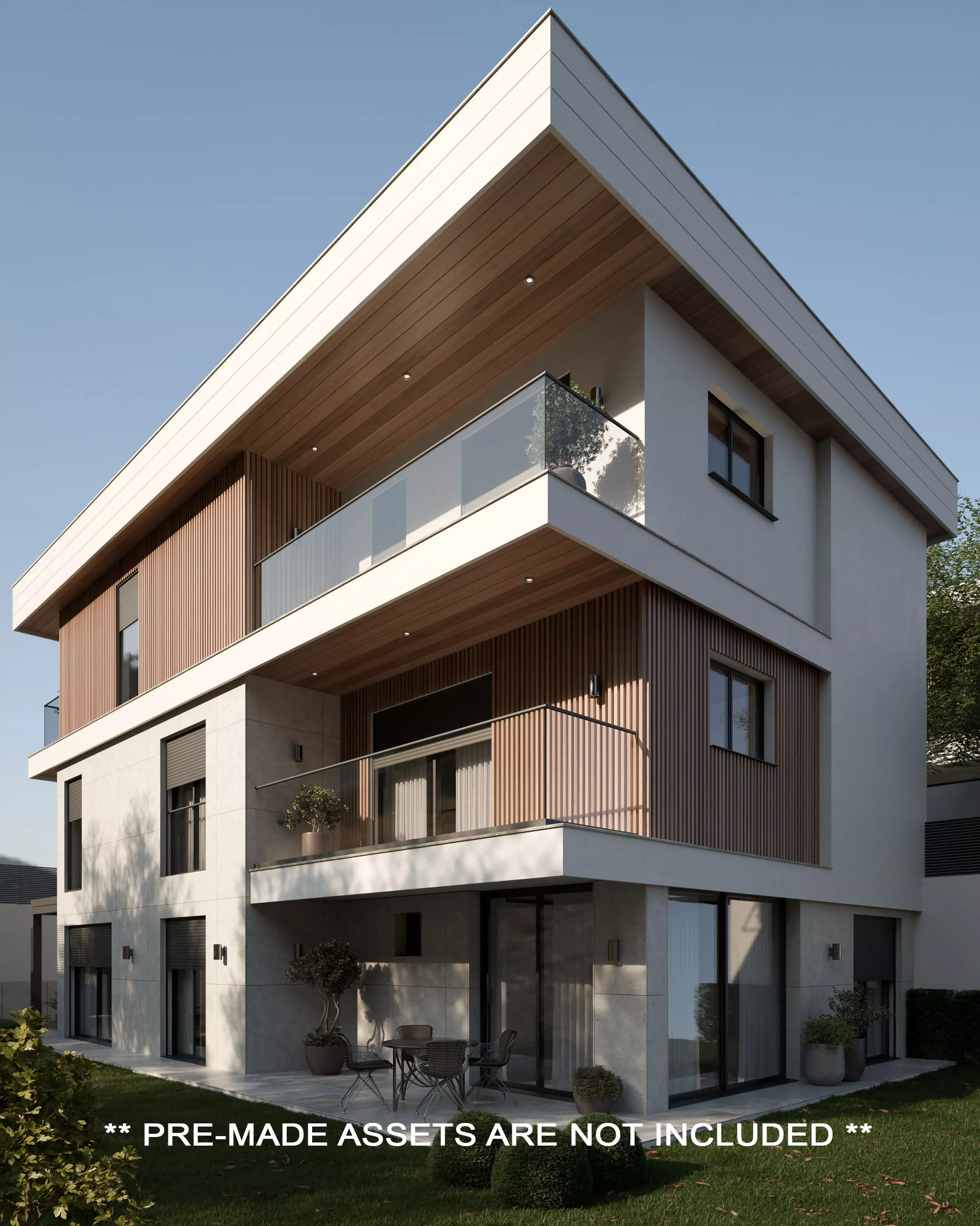 Modern Villa 1 3D model_3