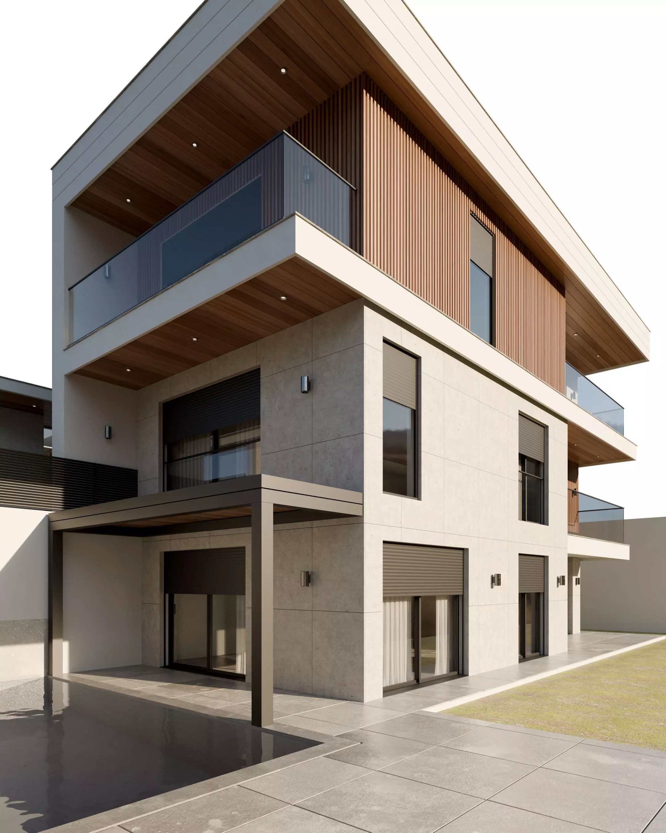 Modern Villa 1 3D model_9