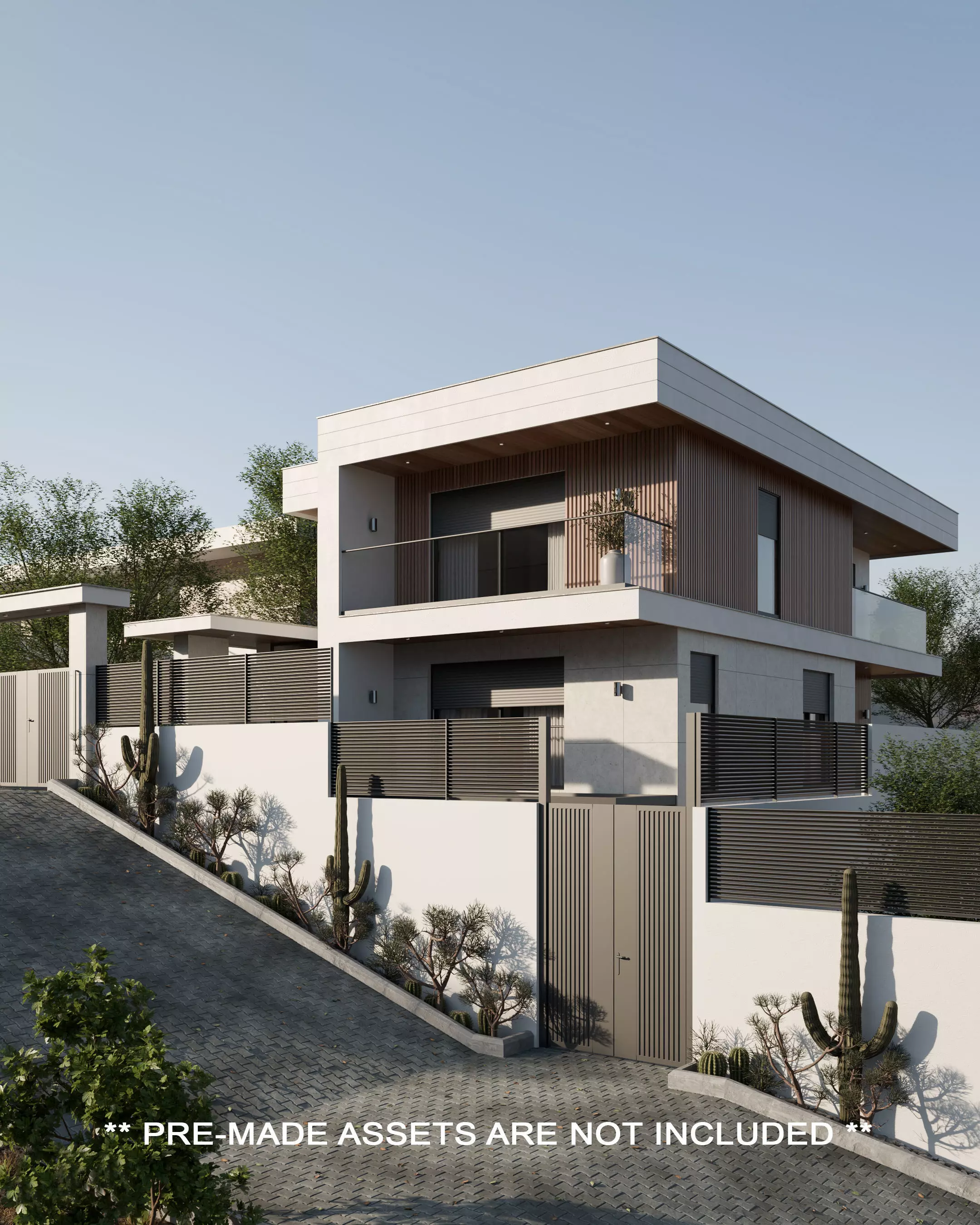 Modern Villa 1 3D model_0