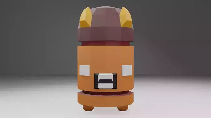 Fallen Bullet Kin Low Polly Model Free low-poly 3D model 