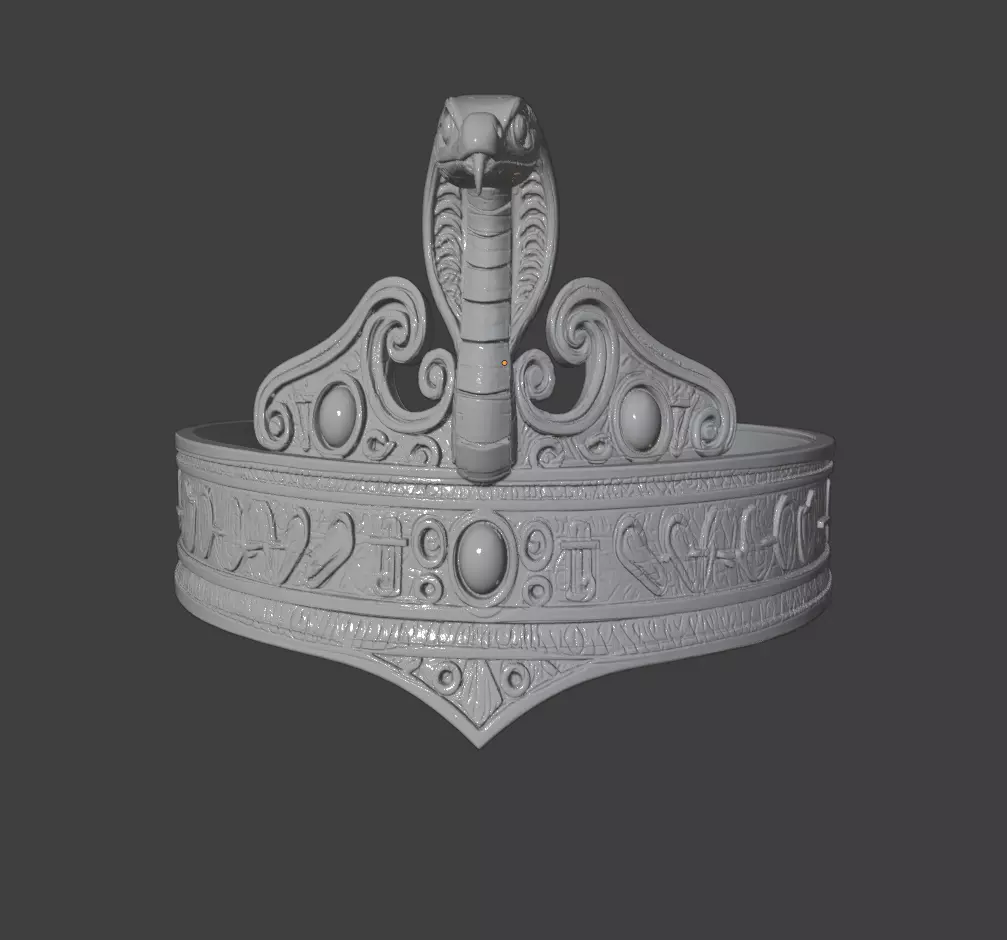 EGYPTIAN SNAKE CIRCLET 3D print model_2
