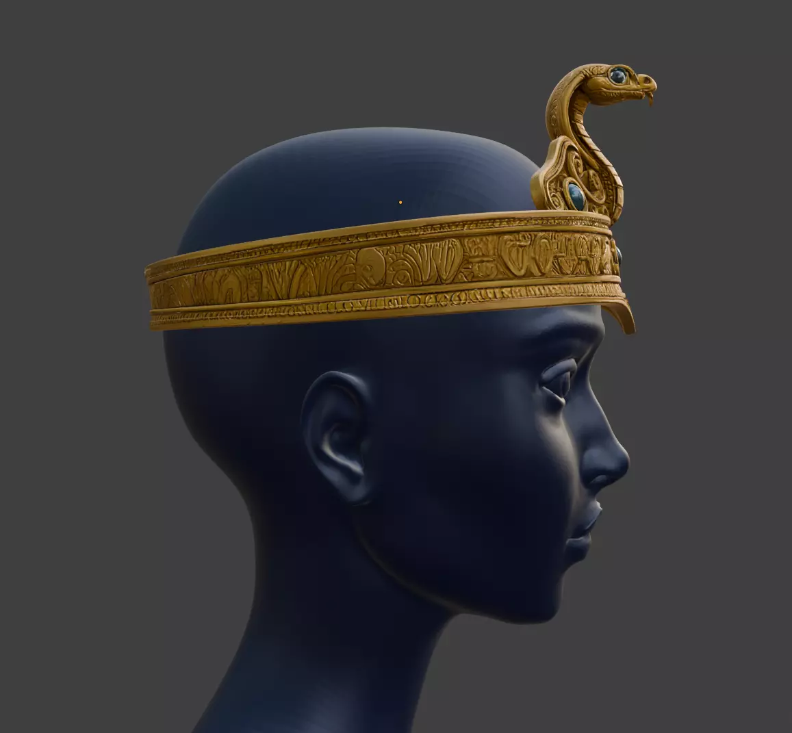 EGYPTIAN SNAKE CIRCLET 3D print model_1