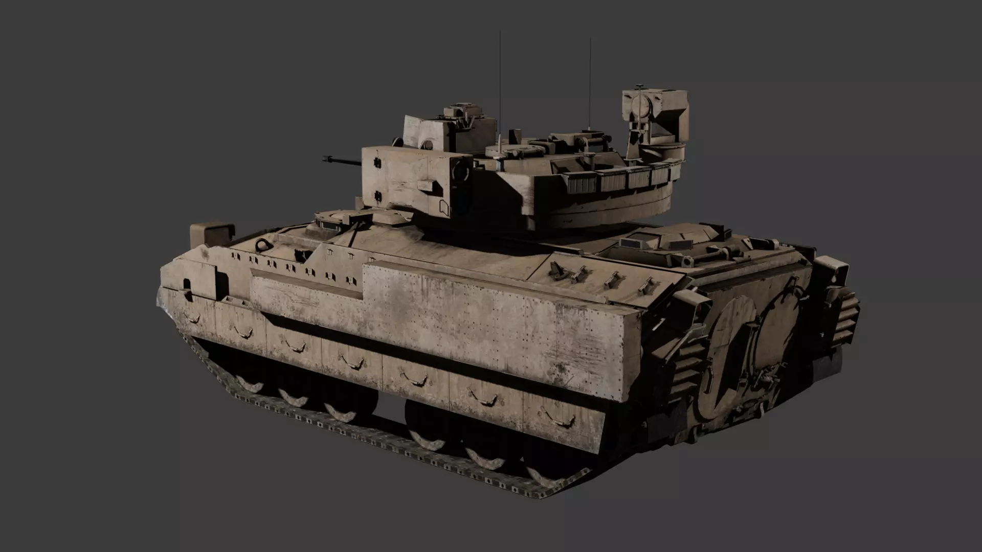 Desert M3A3 Bradley 3D model_2