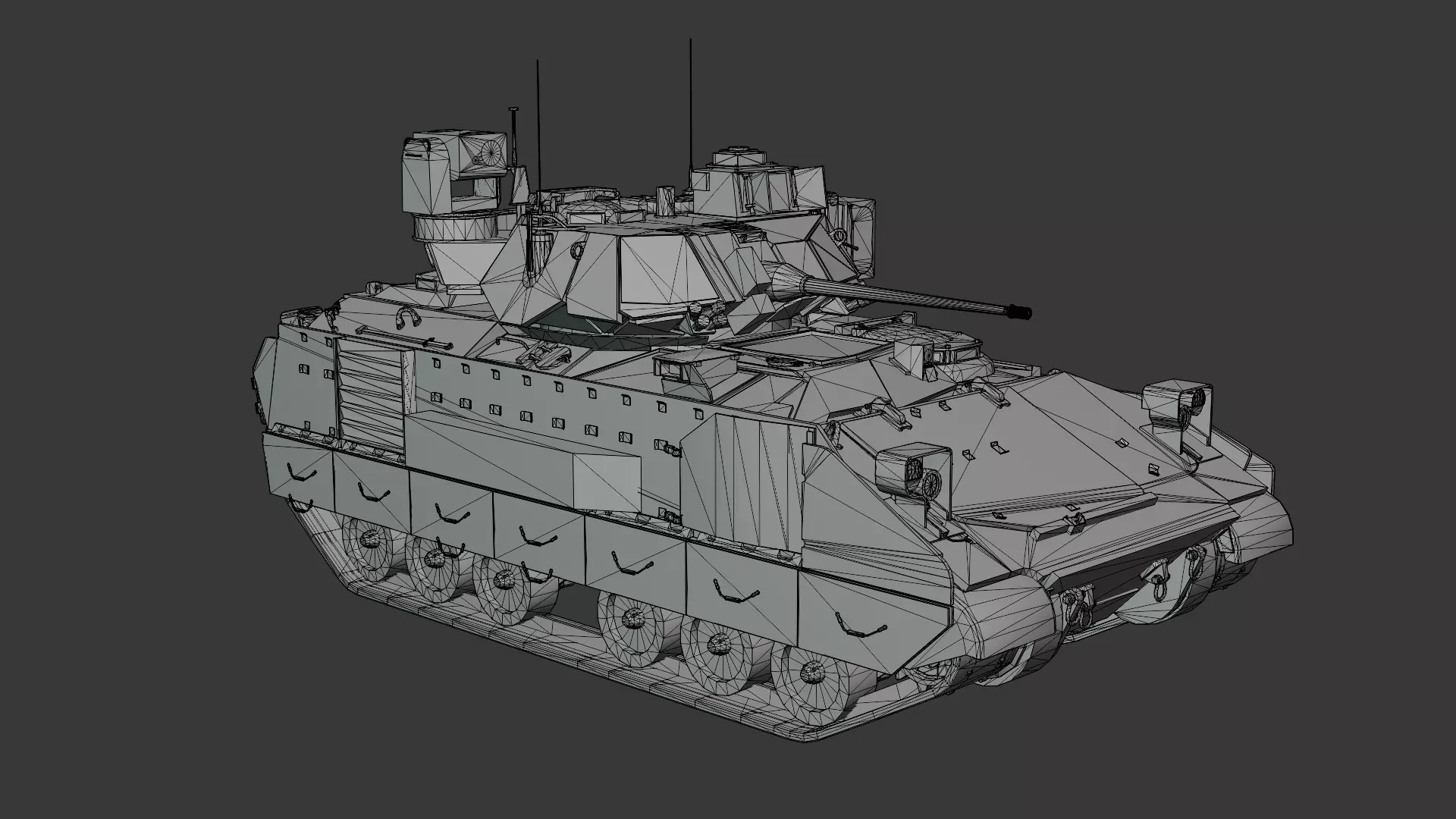 Desert M3A3 Bradley 3D model_4
