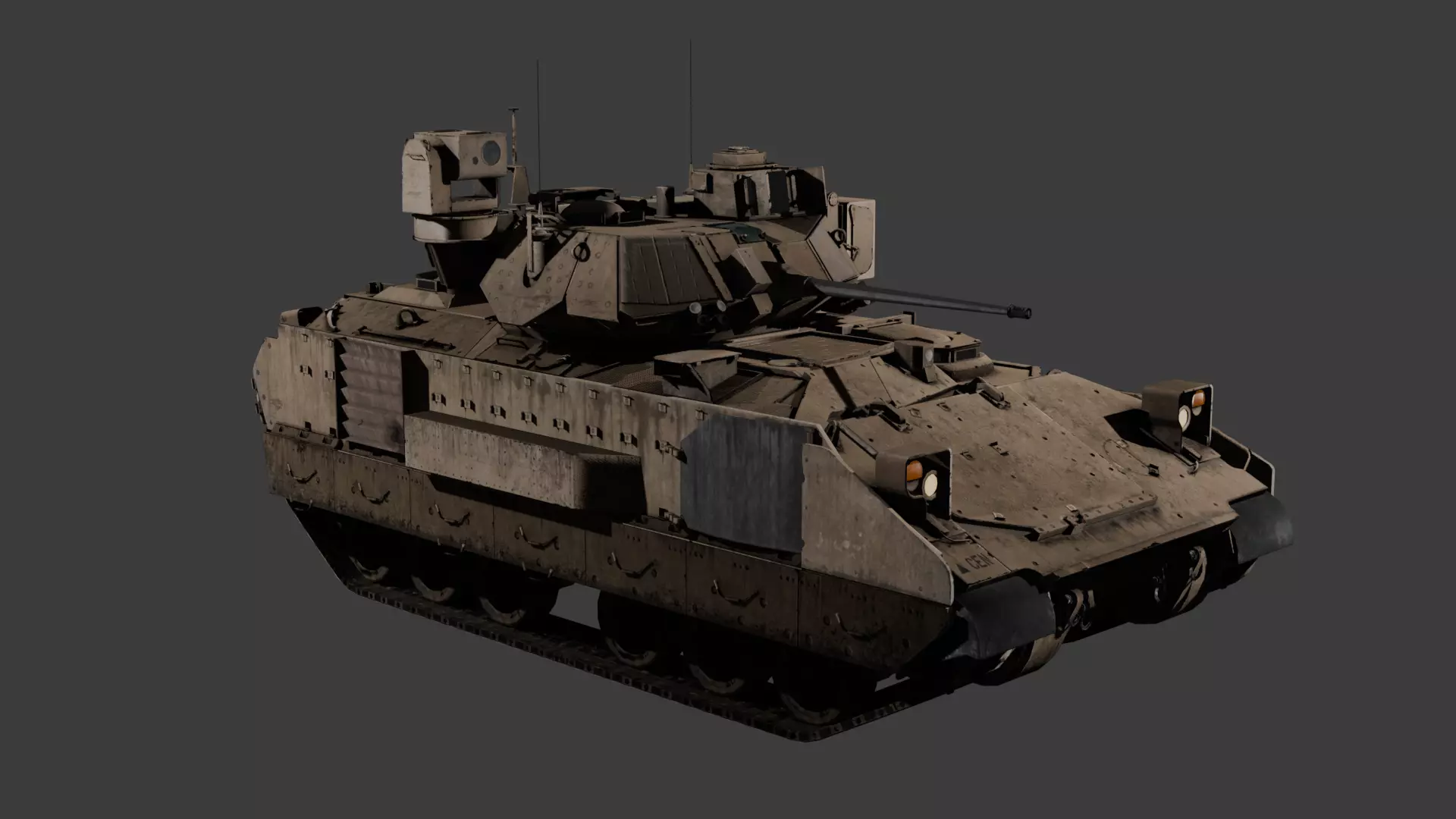 Desert M3A3 Bradley 3D model_0