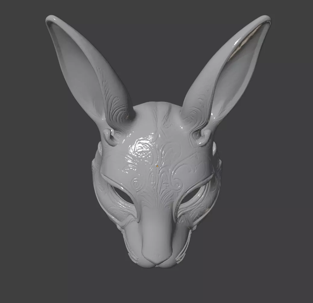 RABBIT MASK 3D print model_5