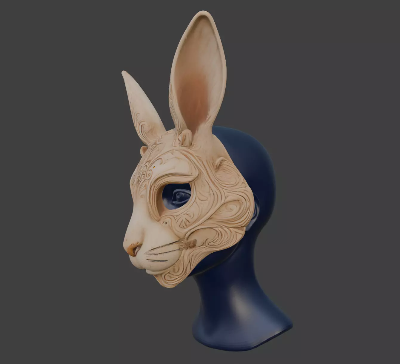 RABBIT MASK 3D print model_1