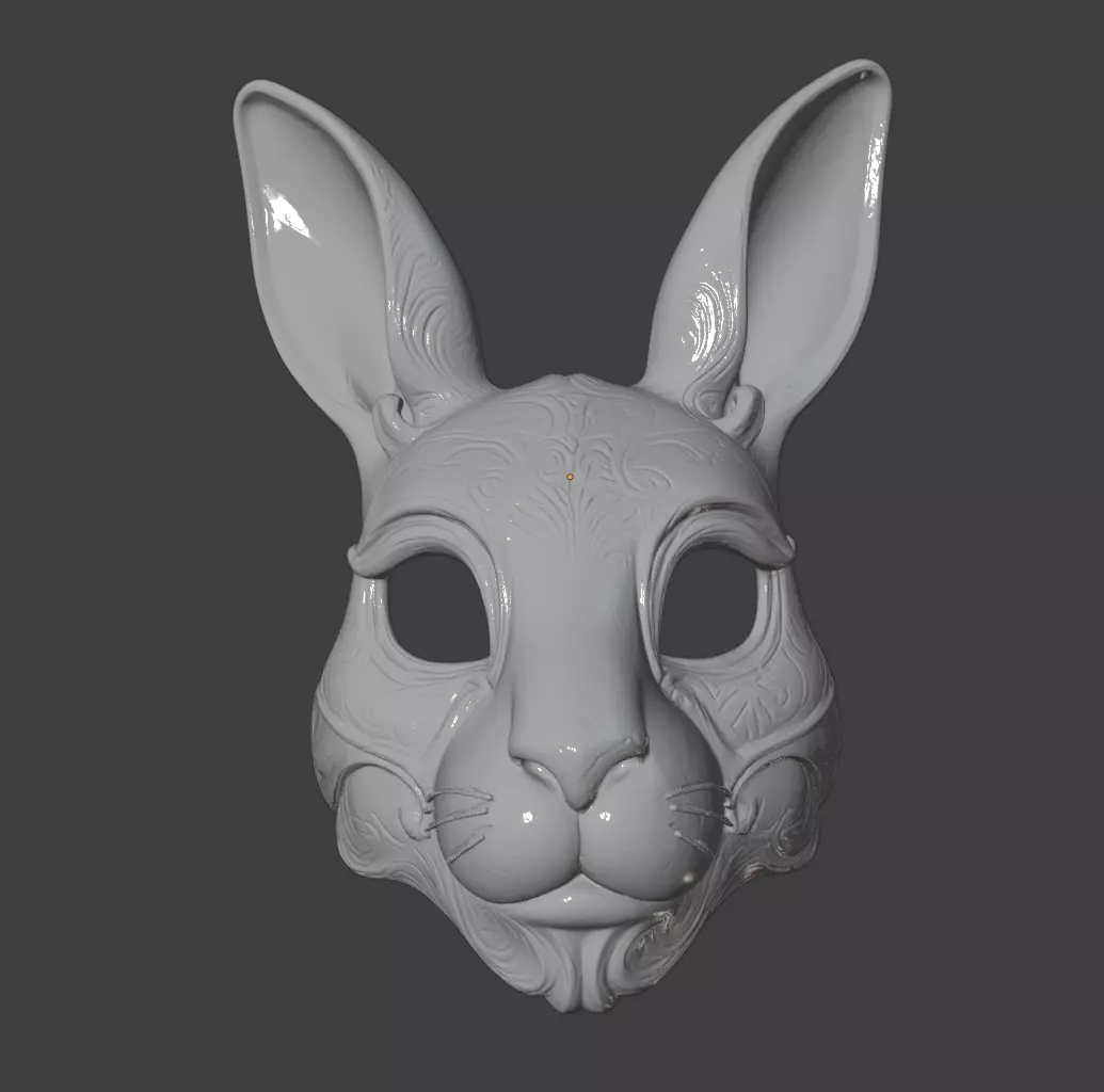 RABBIT MASK 3D print model_2