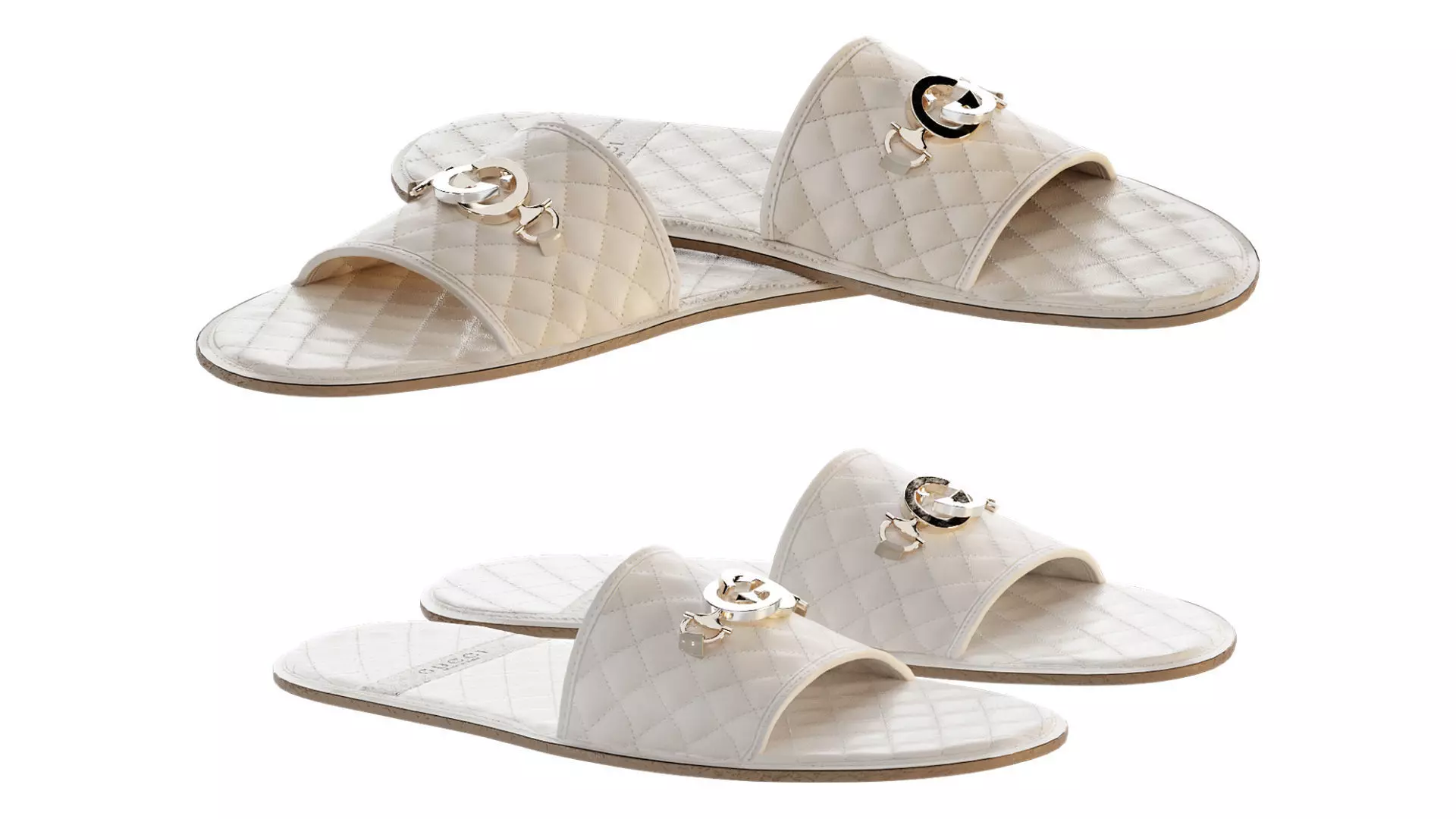 Gucci Leather slippers 3D model