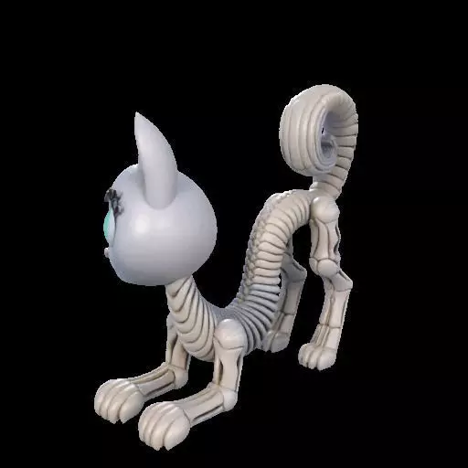 Flexi Monster High Halloween Cat 3D print model_12
