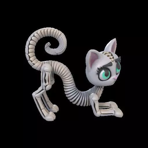 Flexi Monster High Halloween Cat 3D print model_1