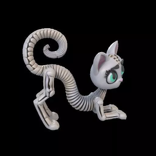 Flexi Monster High Halloween Cat 3D print model_2