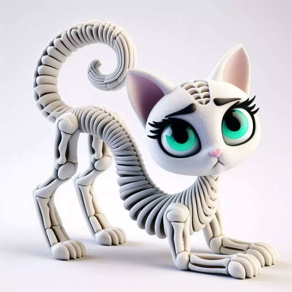 Flexi Monster High Halloween Cat 3D print model_0