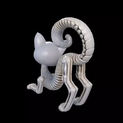 Flexi Monster High Halloween Cat 3D print model_4